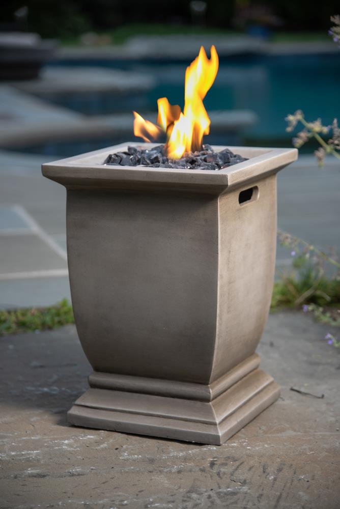 Gas Fire Pits Department At, Blue Rhino Uniflame Column Glass Fire Pit Small
