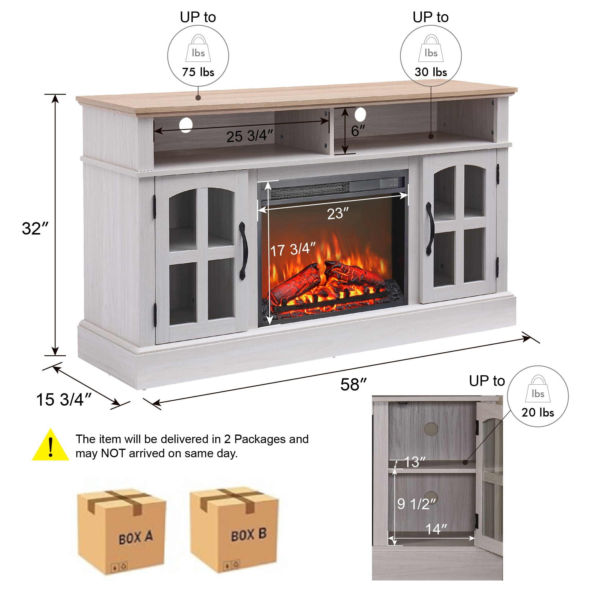 BABOOM BOM-FP10166-CO Electric-Fireplaces - View #2