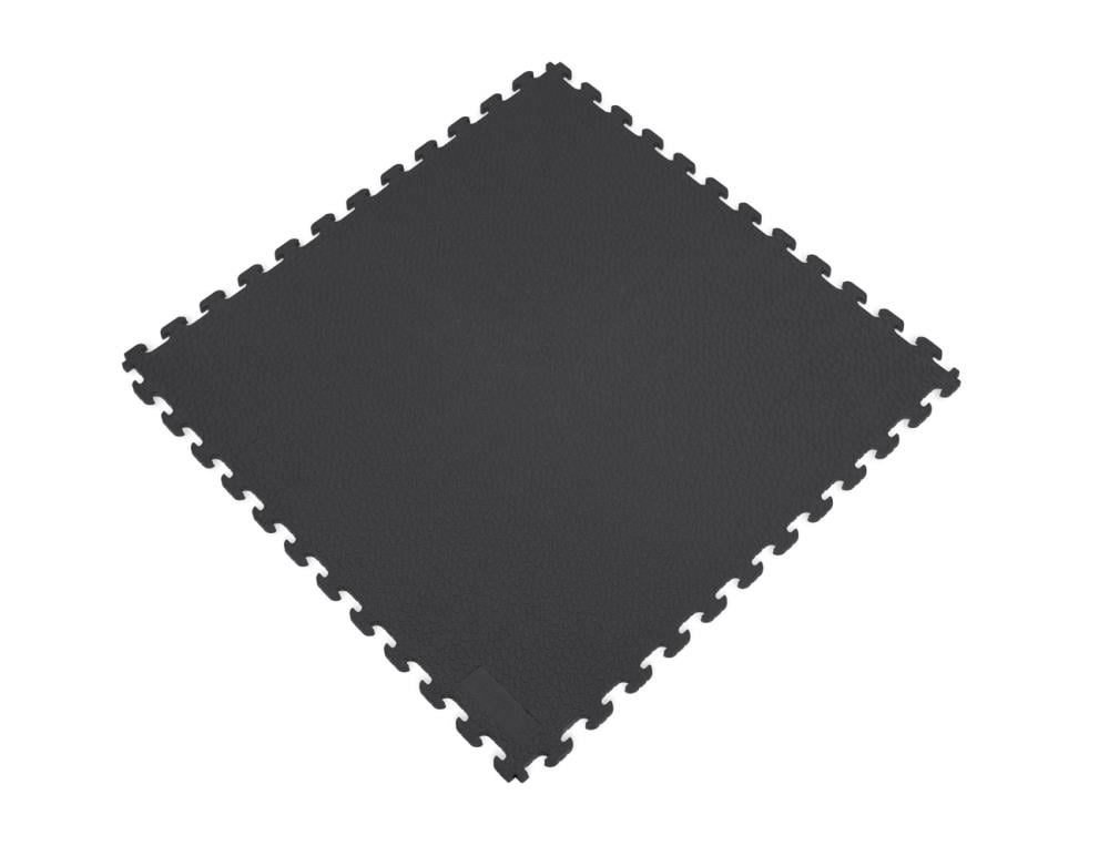 Norsk NSMPRT6BLK 18.3-in W x 18.3-in L x 0.25-in T Interlocking Flexible PVC Gym Floor Tile ( 13.95-sq ft ) 6 -Pack