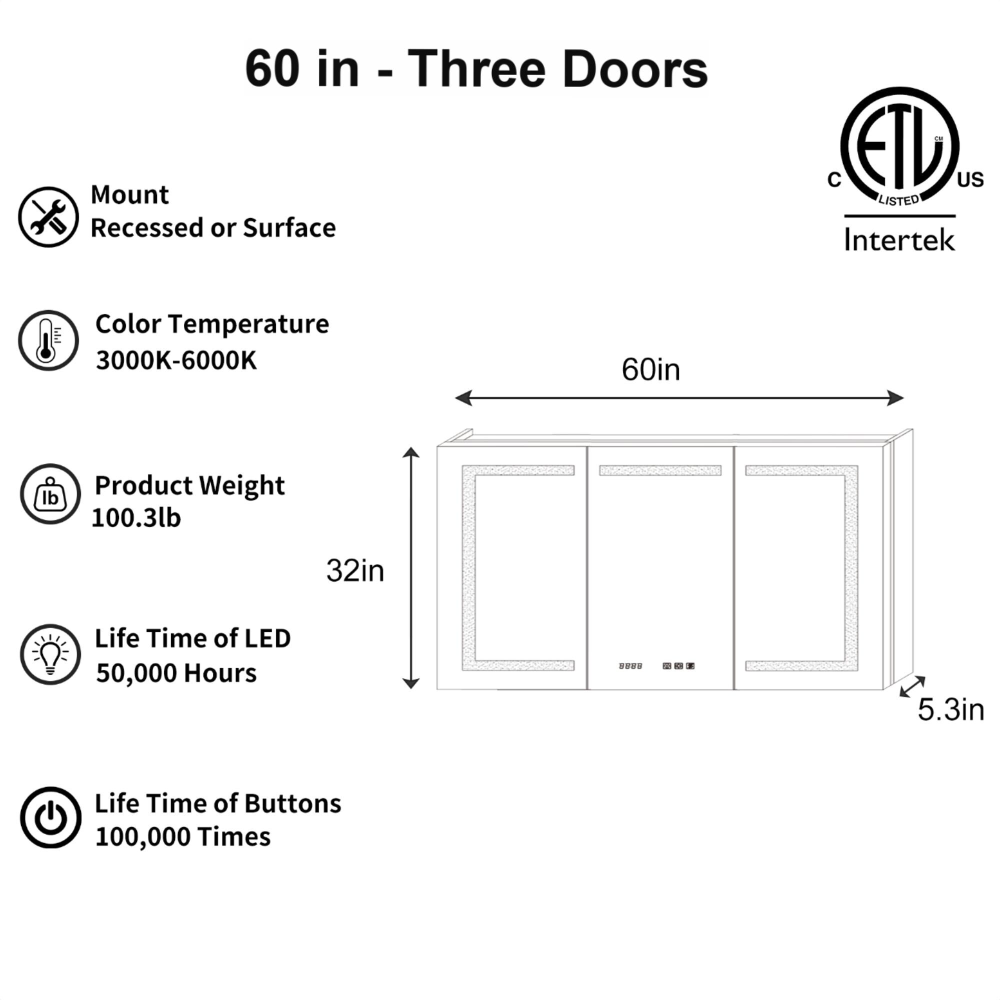 ExBrite 2430V3LV3R1226XD2 Bathroom-Medicine-Cabinets - View #3