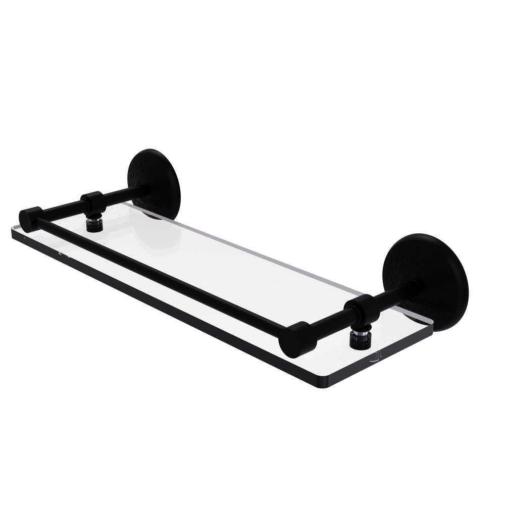 Allied Brass MC-1/16-GAL-BKM Monte Carlo Matte Black Wall mount Bathroom Shelf ( 16-in x 3-in x 5-in )