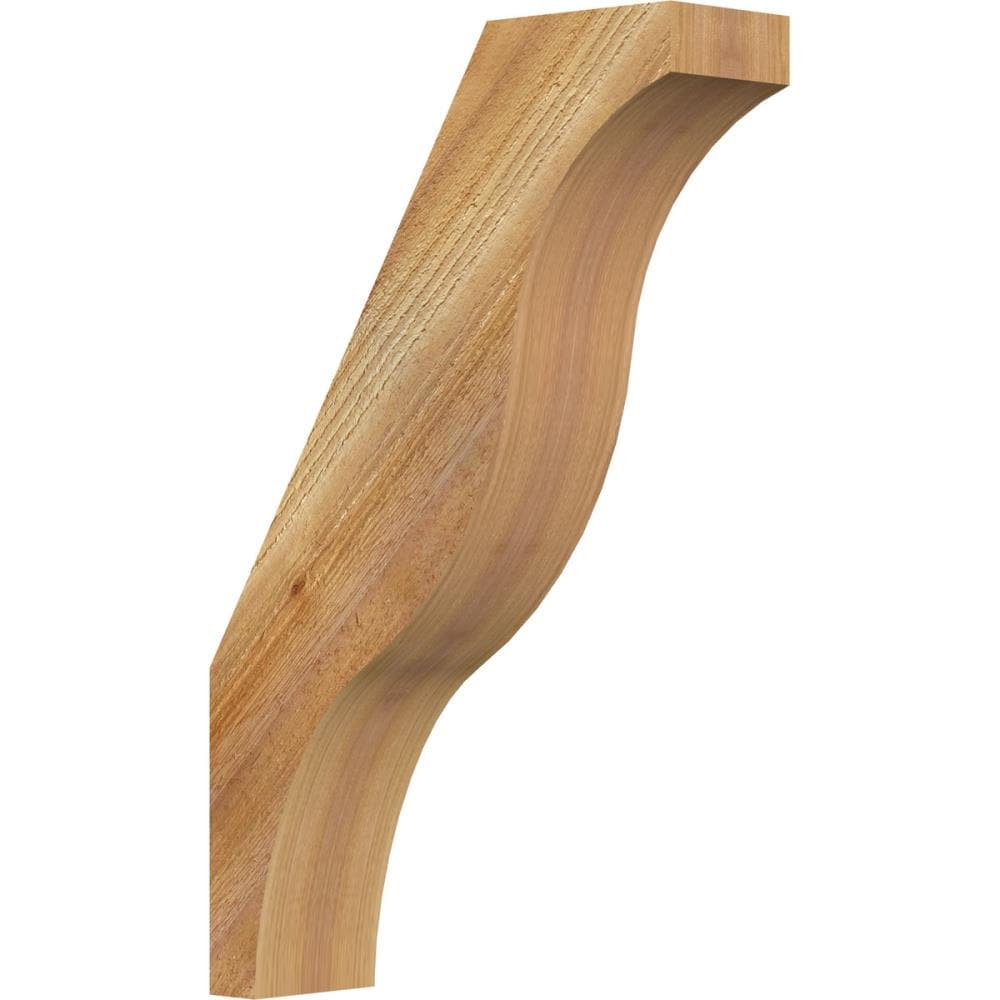 Ekena Millwork BRC04X14X22FST00RWR 4-in x 14-in x 22-in Western Red Cedar Unfinished Wood Funston rough sawn