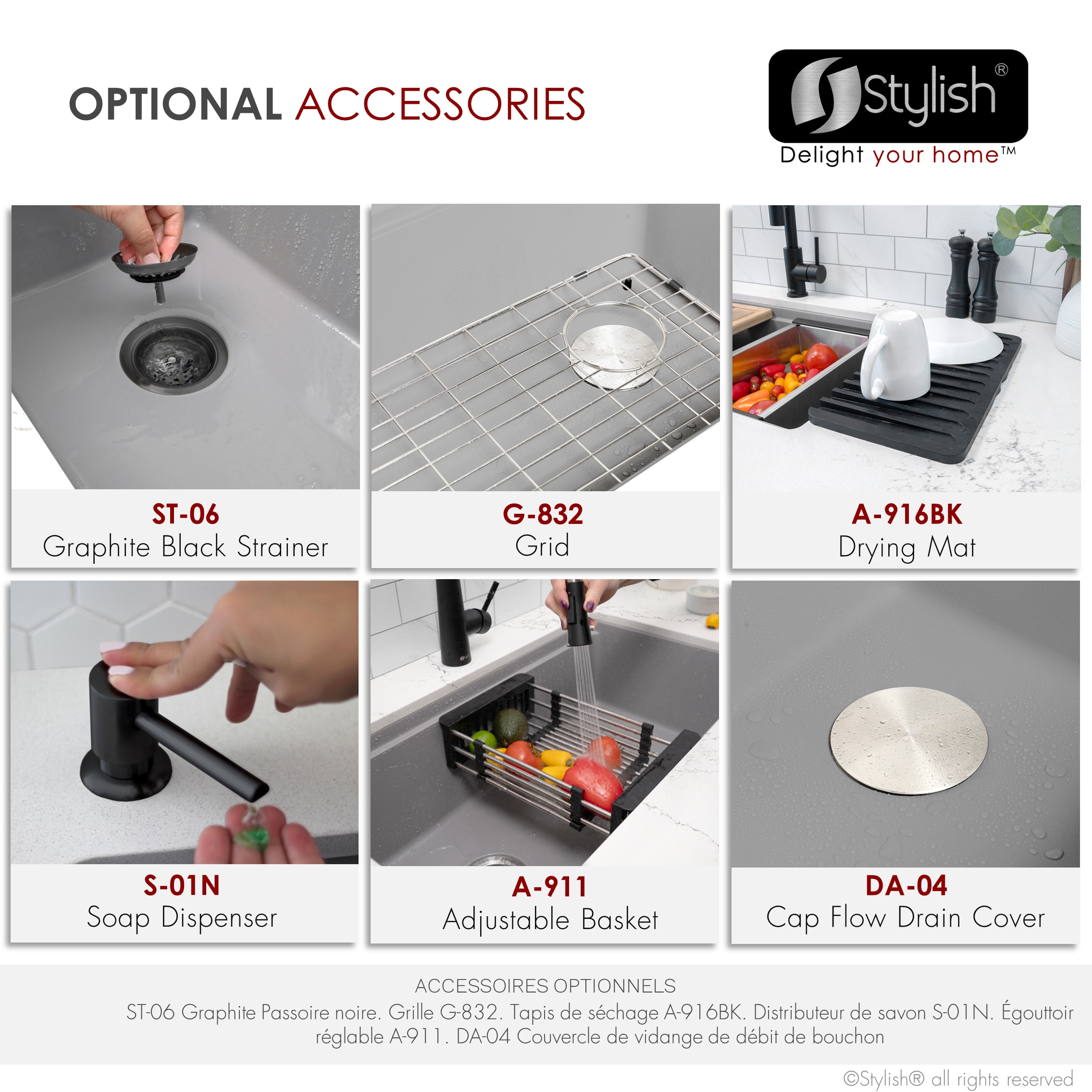Stylish S-832WL1 Kitchen-Sinks - View #10