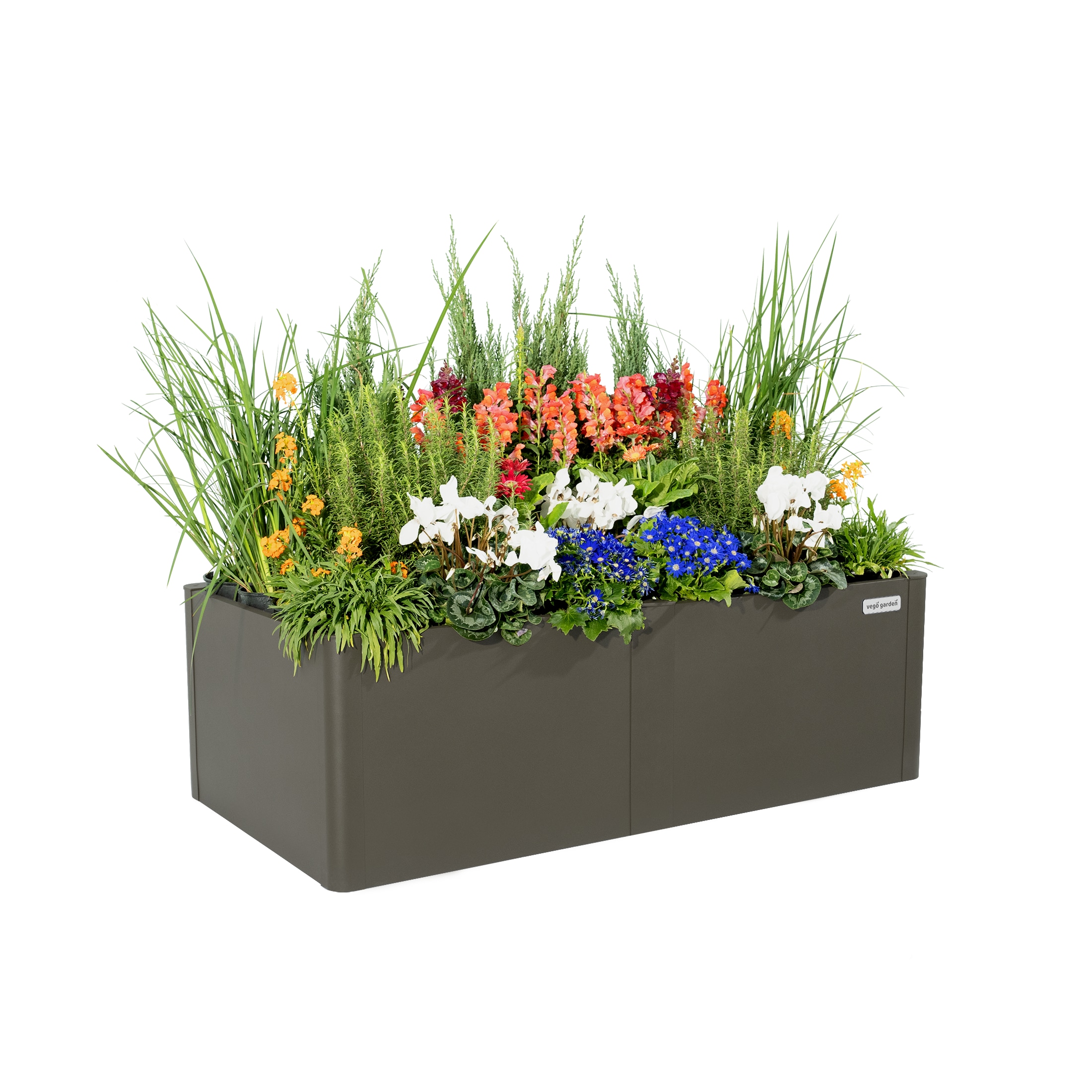 Vego Garden VBM2753CH 14-cu ft 27-in W x 53-in L x 17-in H Urban Charcoal Galvanized Metal Raised Garden Bed
