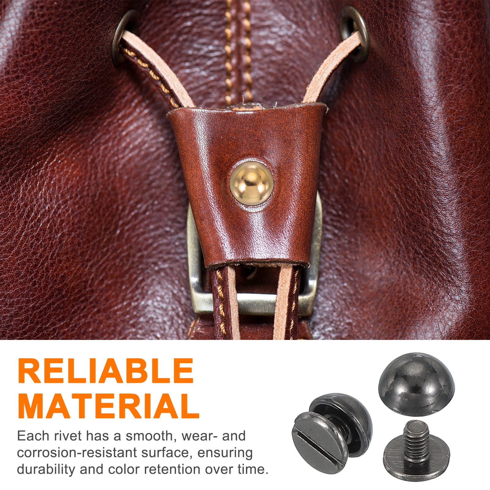 PATIKIL 5/16inch Dome Spikes Studs 100 Sets Mushroom Type Nailhead ...