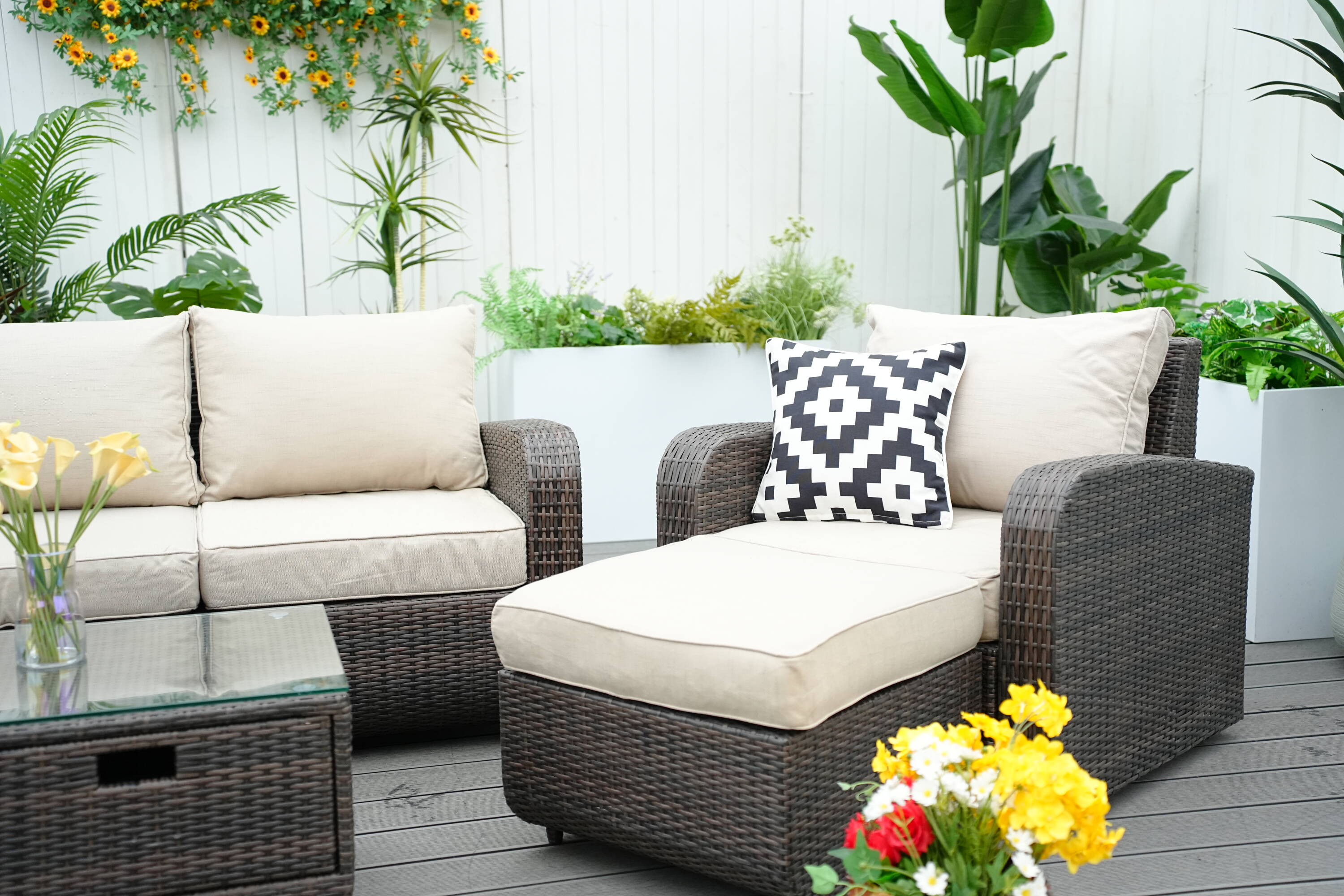 Direct Wicker DWS-1515-BROWN Patio-Conversation-Sets - View #7