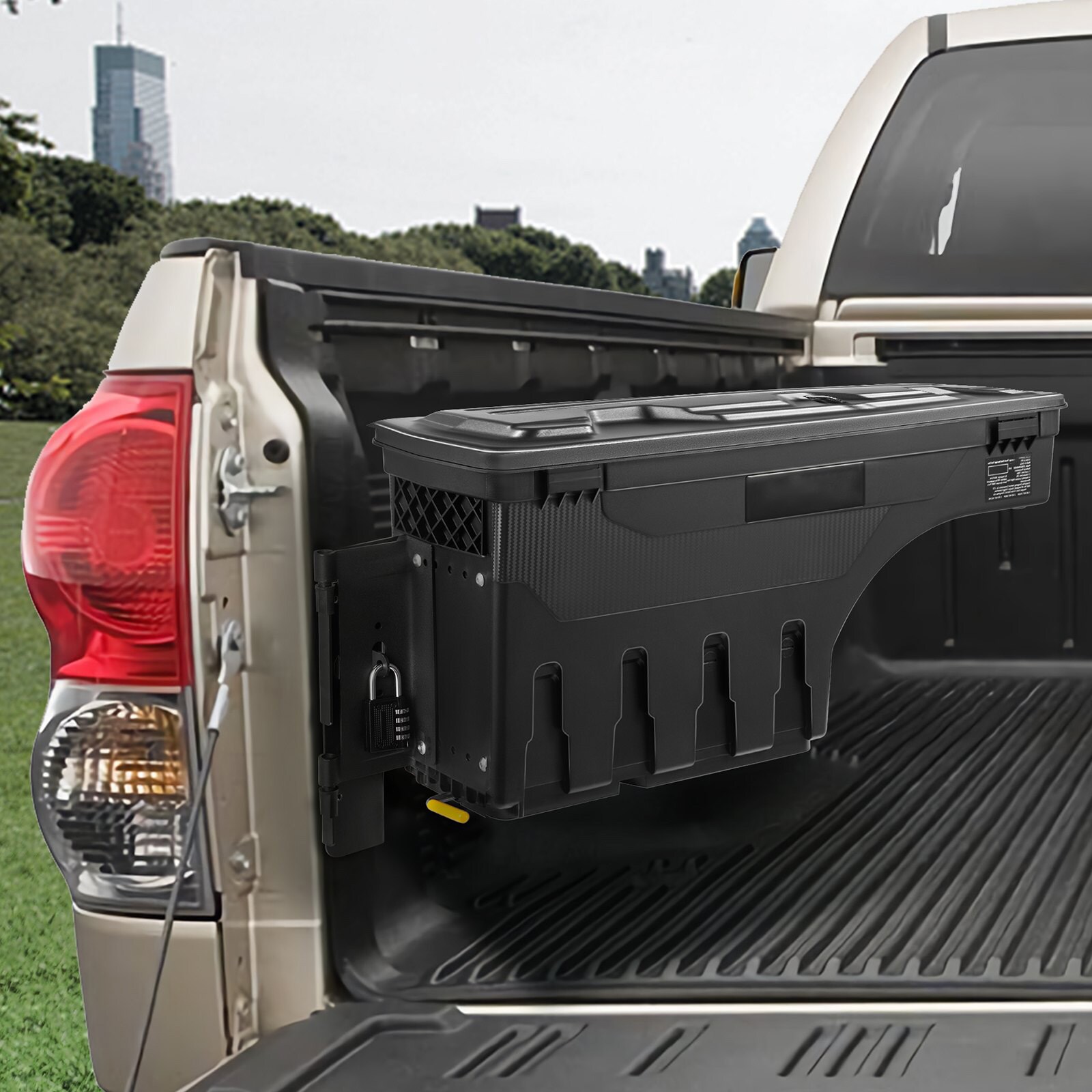 SUGIFT Truck Bed Wheel Well Storage Box 6.6-gal 25-L Anti-Theft ...