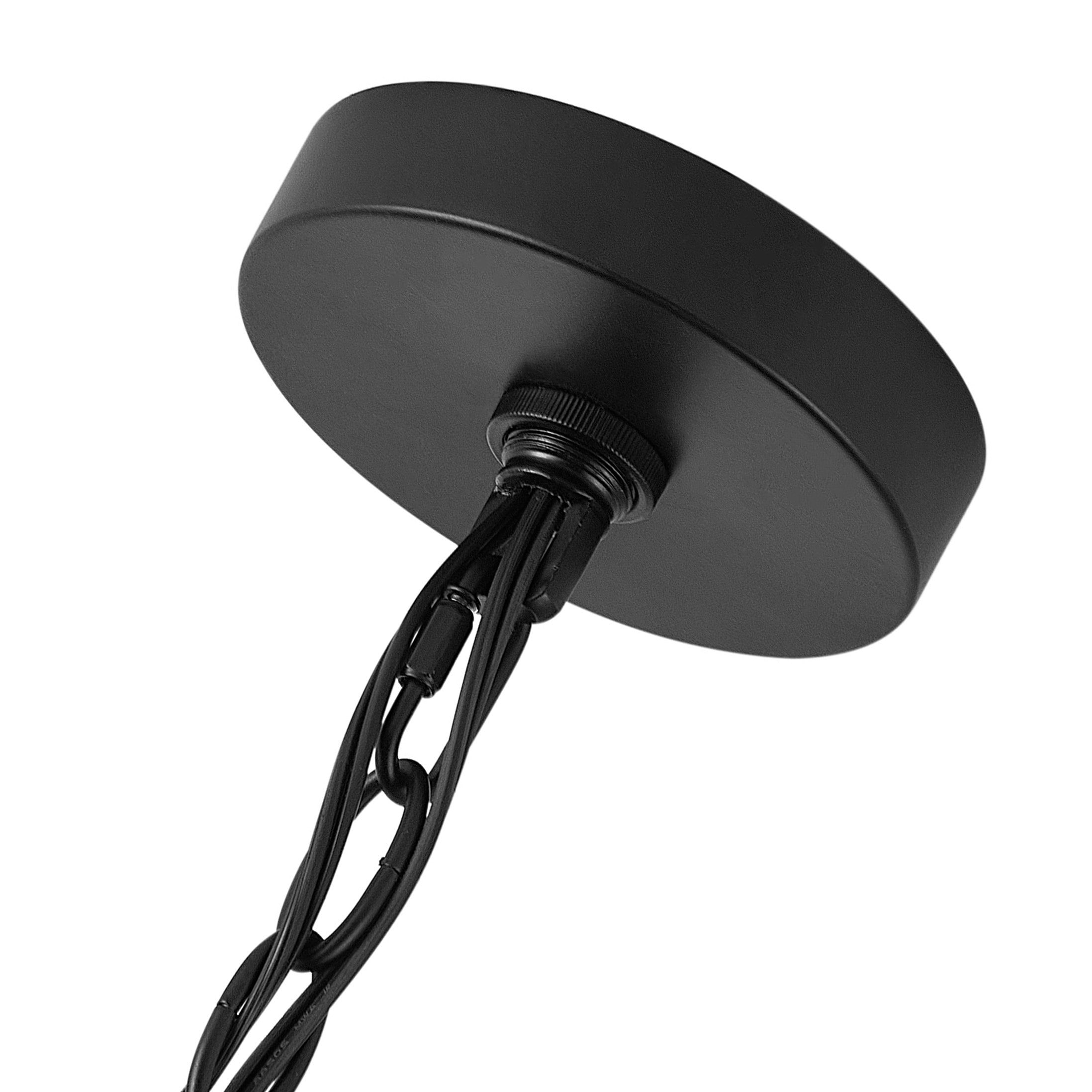 Black Metal Adjustable Candle Chandelier with 8 Lights