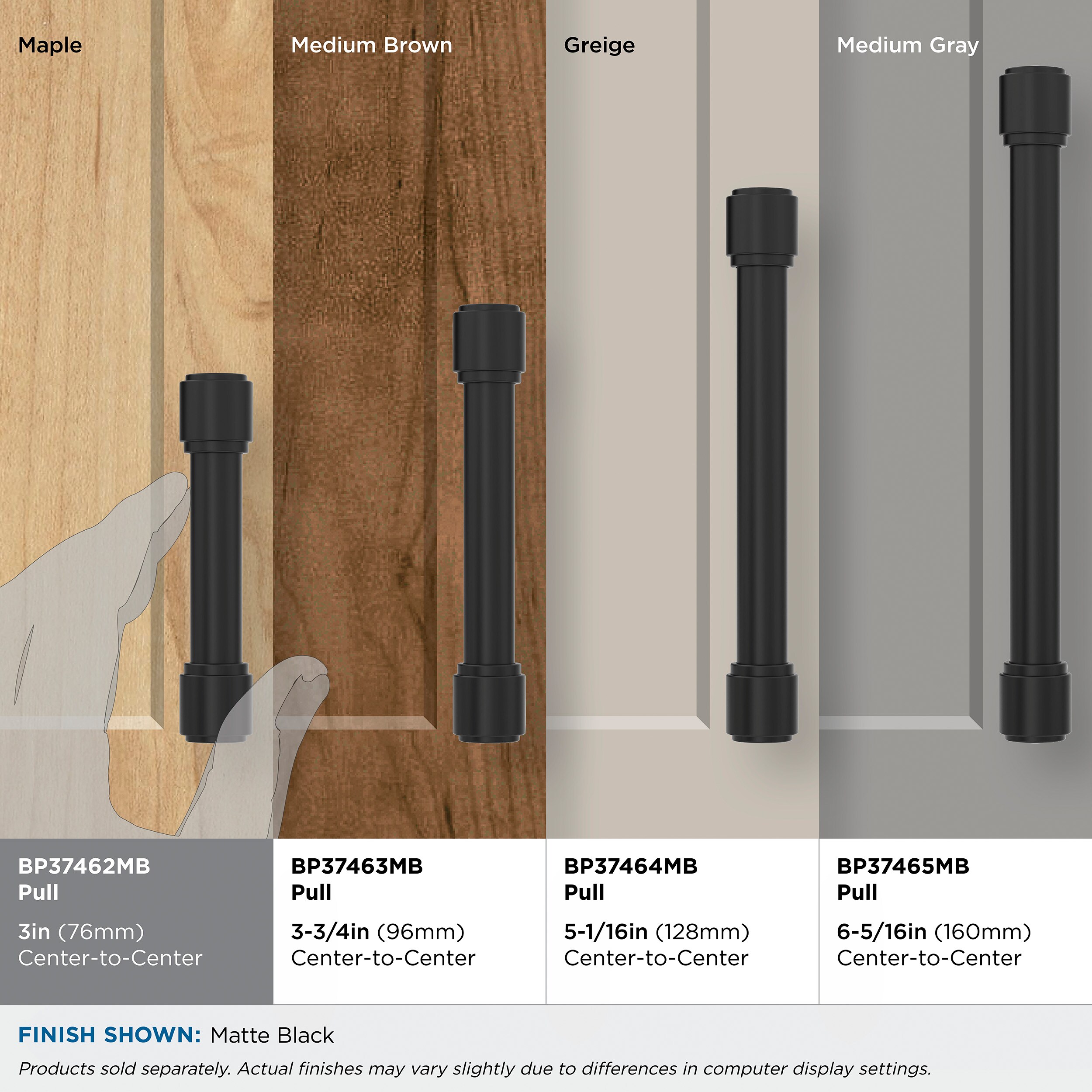 Amerock BP37462MB Cabinet-Pulls - View #8