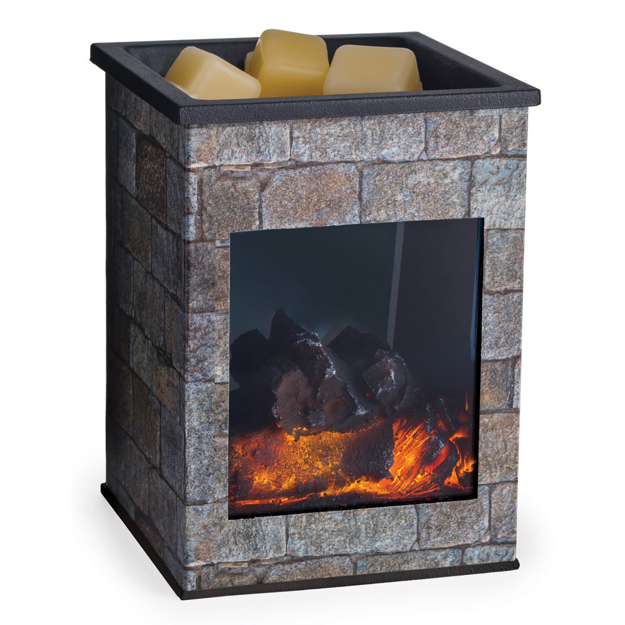  Home-X Glowing Fireplace Wax Warmer, Electric Plug-in