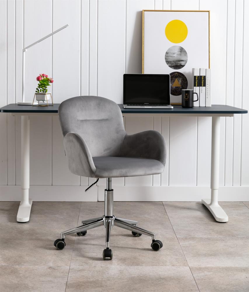 CASAINC HF-W39523514 Grey Contemporary Adjustable Height Swivel Upholstered Task Chair
