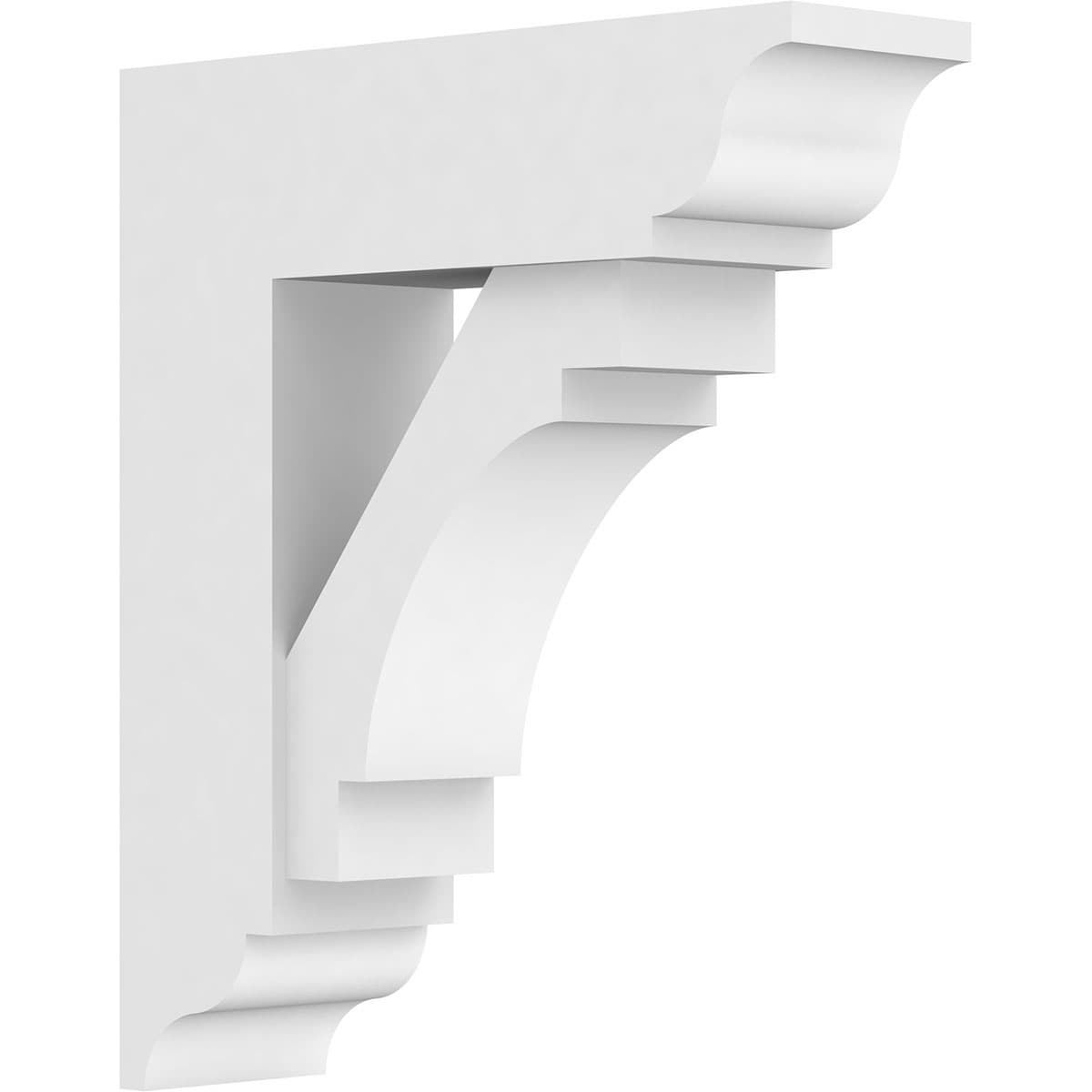 Ekena Millwork BKTP03X12X14MRC01 Standard MercedGrade 3-in x 12-in x 14-in Off-white PVC Standard bracket