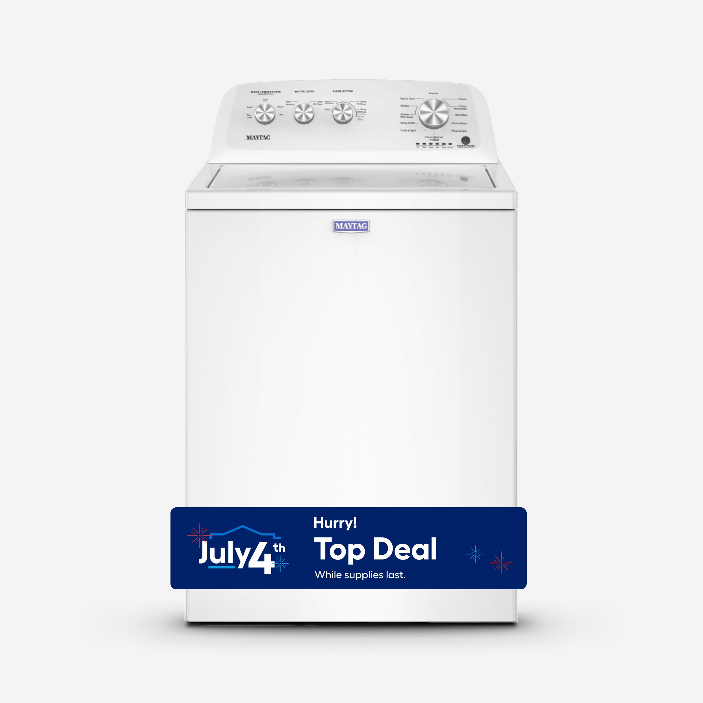 Maytag MVW4005SW Medium High Efficiency Agitator Top-Load Washer ( White )
