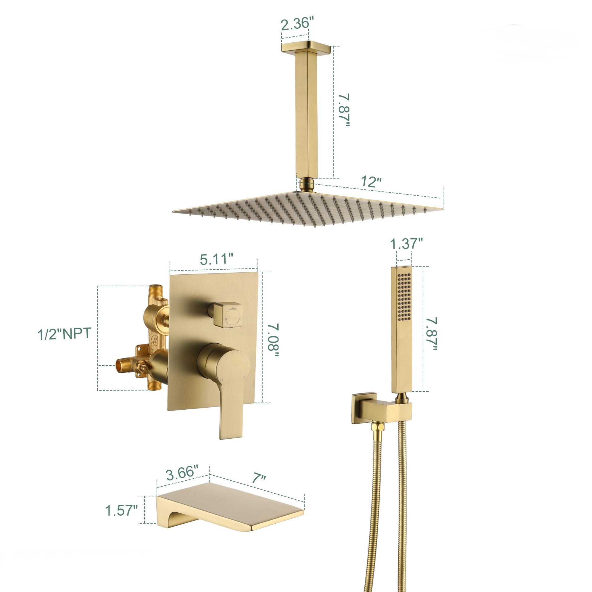 CASAINC CS3602-10BN Showerhead-Bar-Panels - View #5