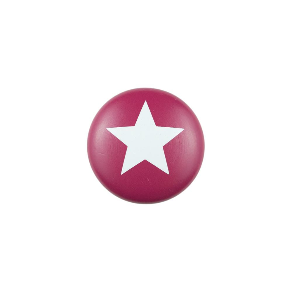 Sumner Street Home Hardware RL061206 1-1/2-in Red with White Star Round Cabinet Knob