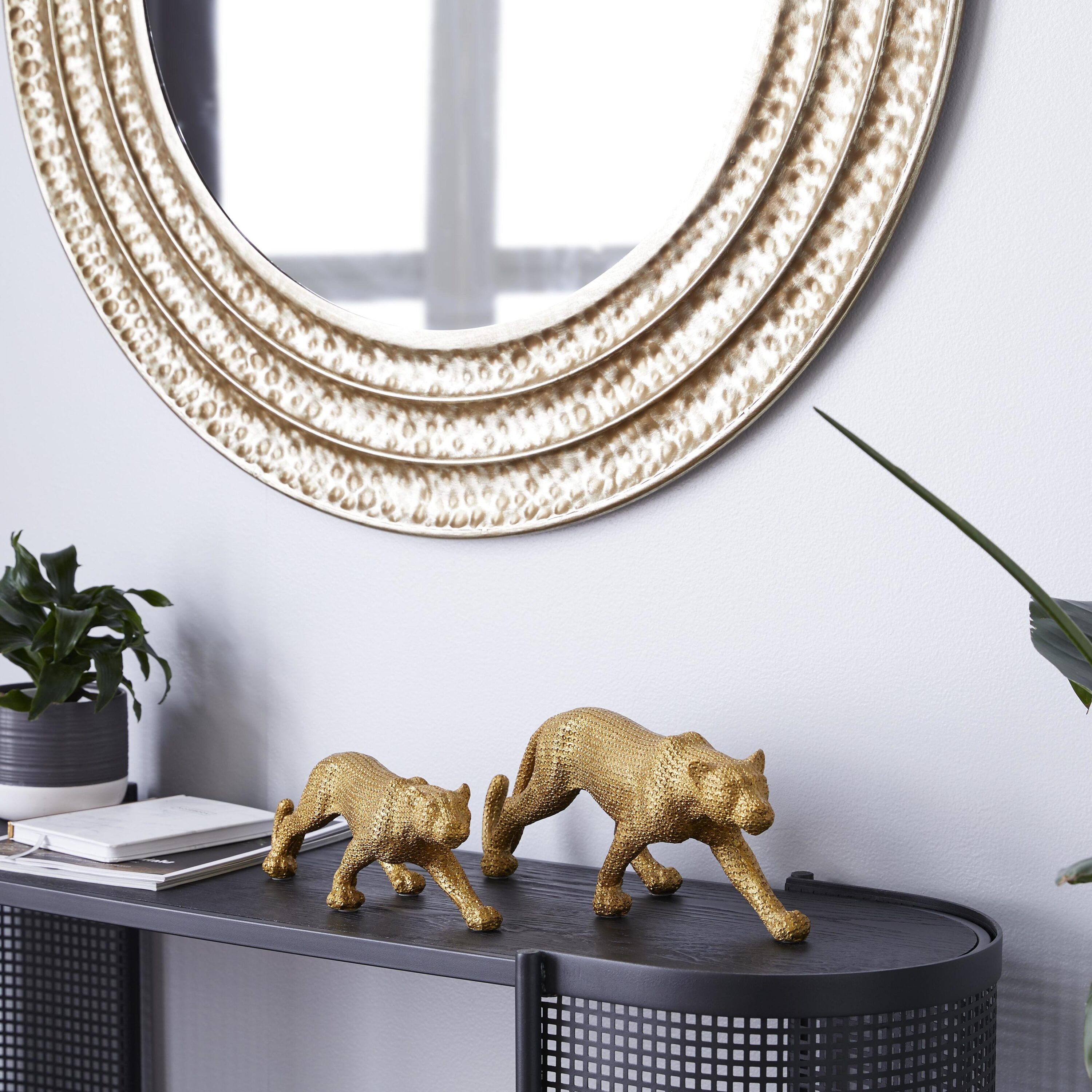 Grayson Lane 38292 2 -Pack Gold Stone Glam Sculpture