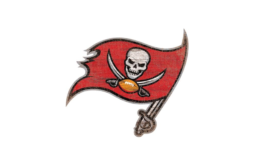 TAMPA BAY BUCCANEERS Sign Wood 12 Inch Round State Design