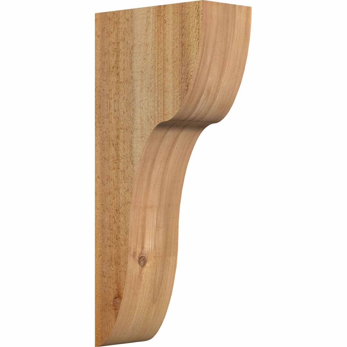 Ekena Millwork COR06X12X28CAR00RWR 6-in x 12-in x 28-in Carmel Unfinished Western red cedar Wood Paintable/Stainable Corbel