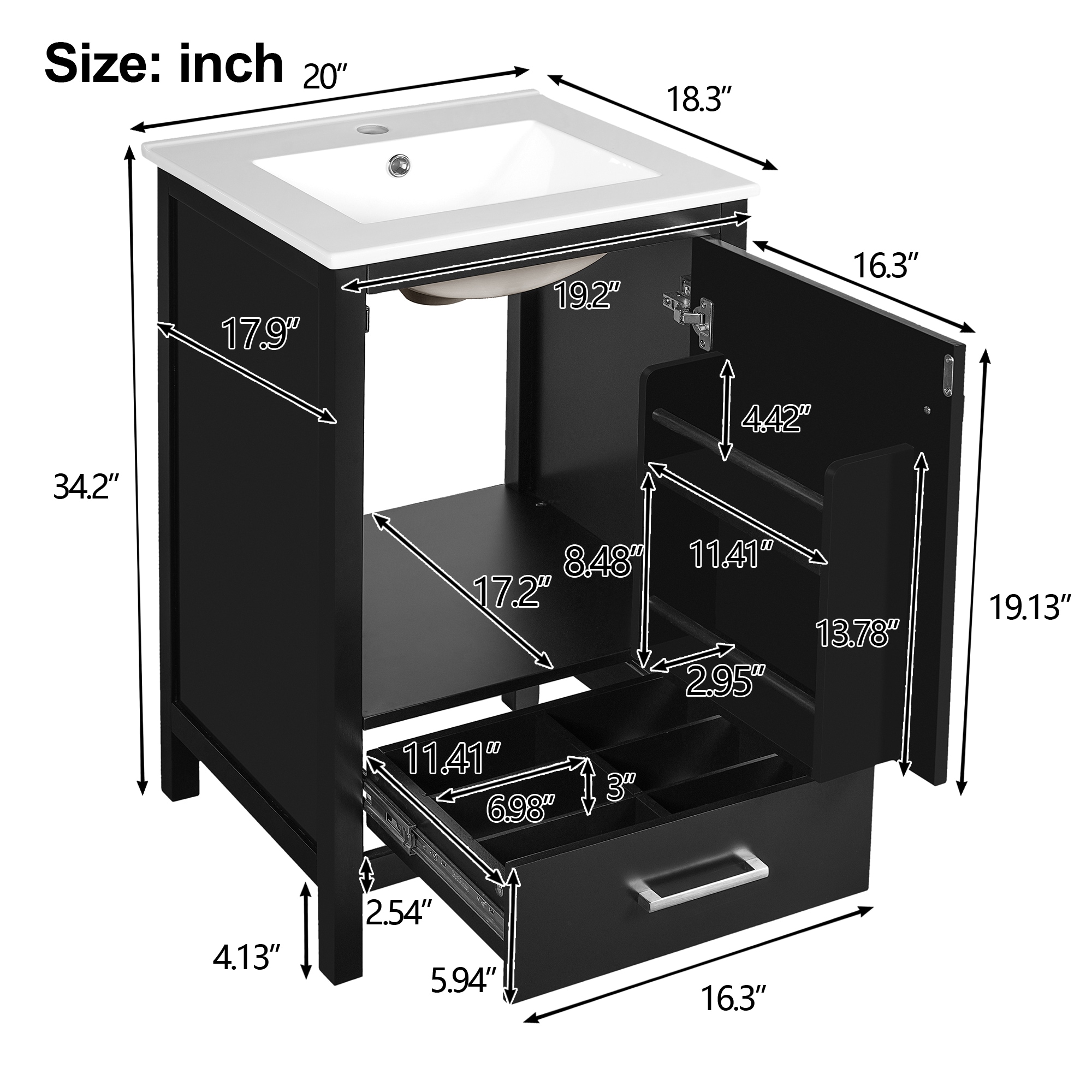 LOVMOR SF-M-N729P334847B Bath-Vanity-Combo - View #9