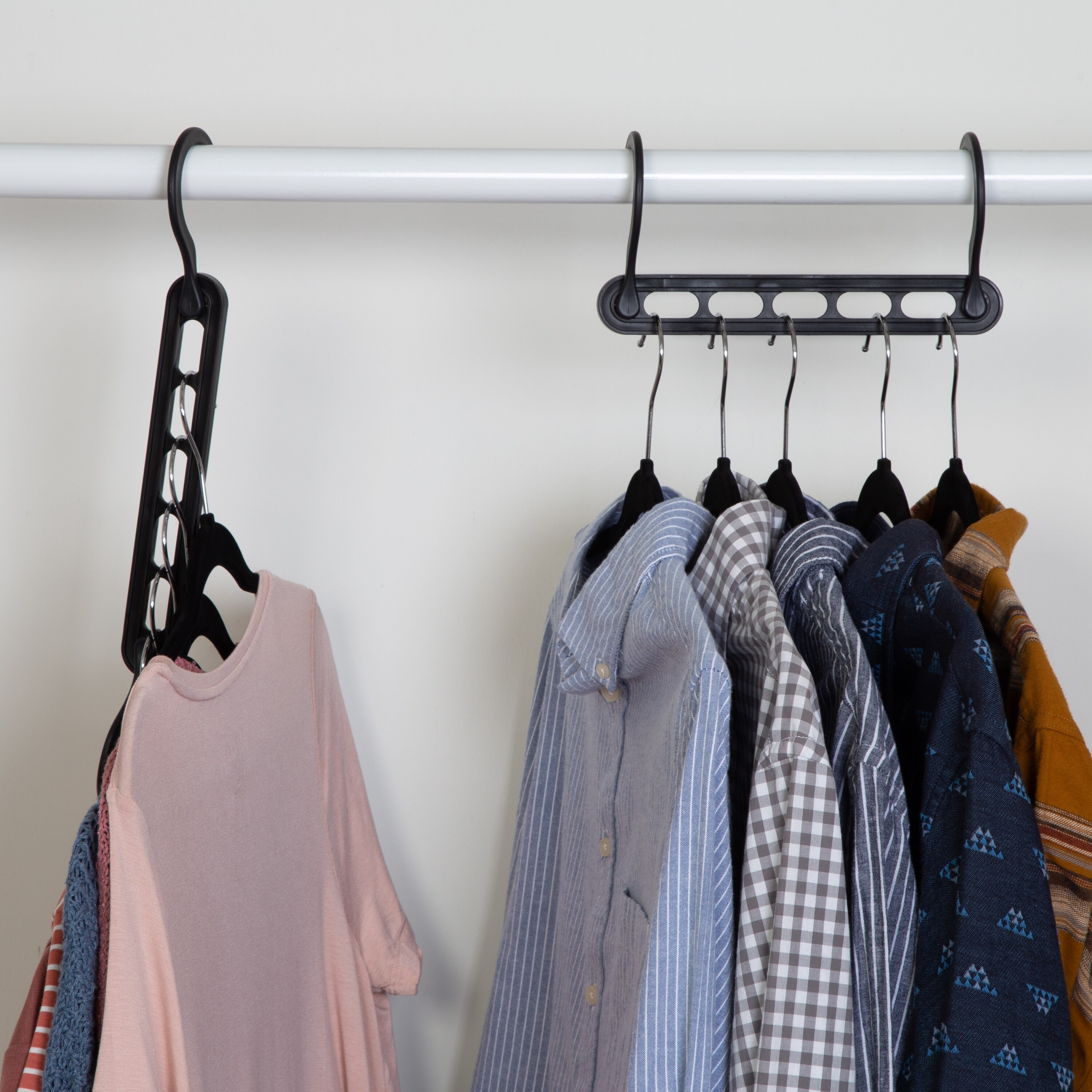Honey Can Do 55 Pack Plastic Non slip Grip Clothing Hanger Black in the Hangers department at Lowes