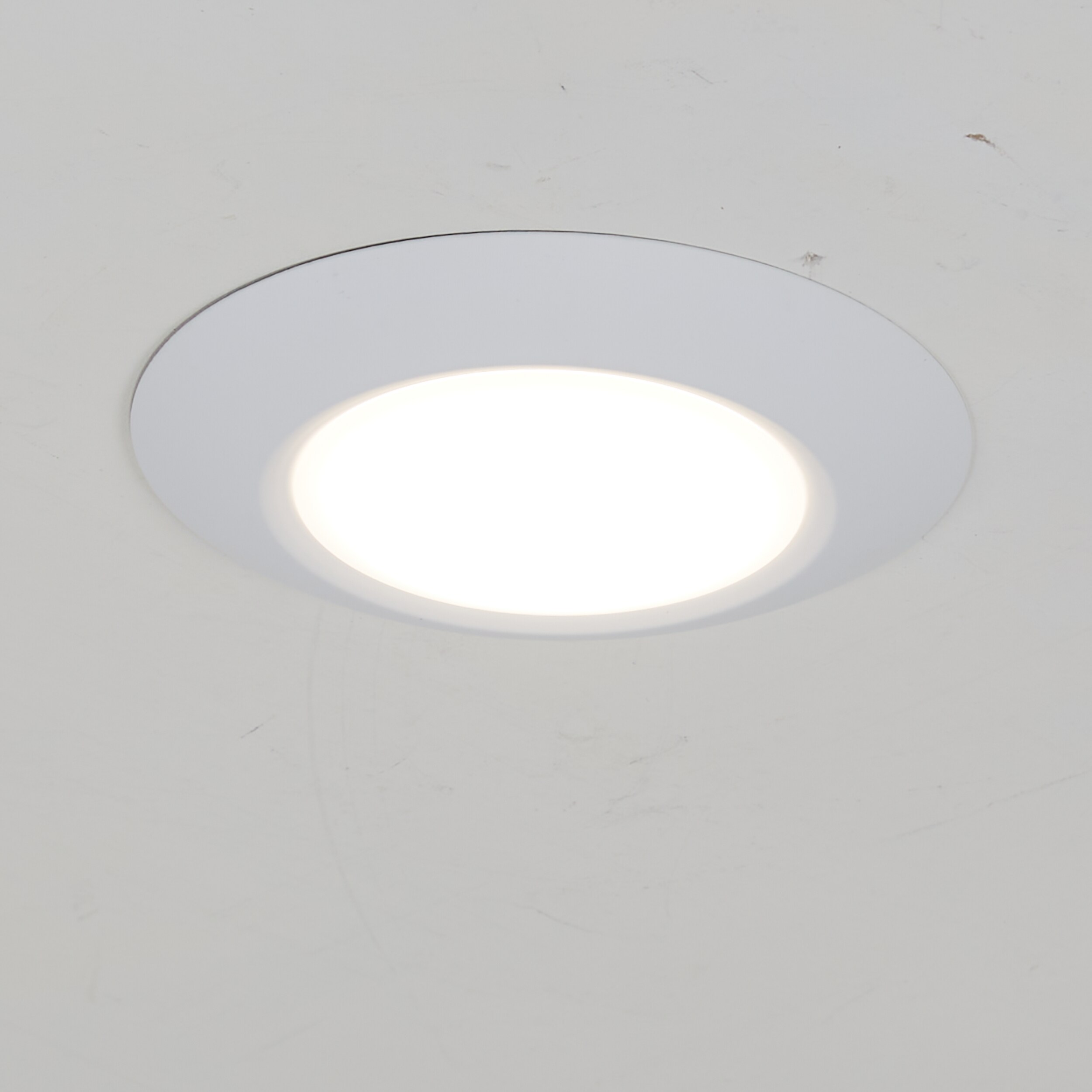 White Frosted Glass LED Flush Mount Ceiling Light