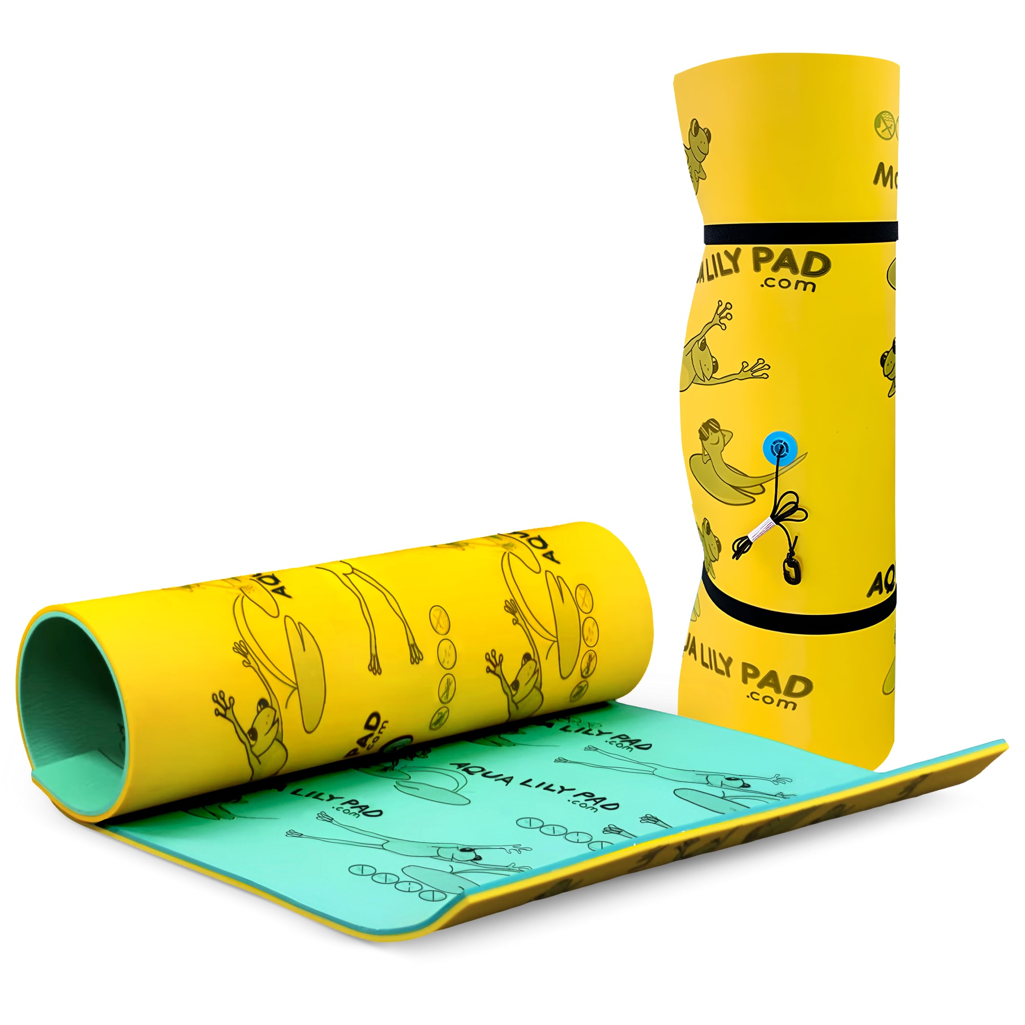 Aqua Lily Pad 217565 12-in x 6-in 6 -Seat Yellow/green Pool mattress