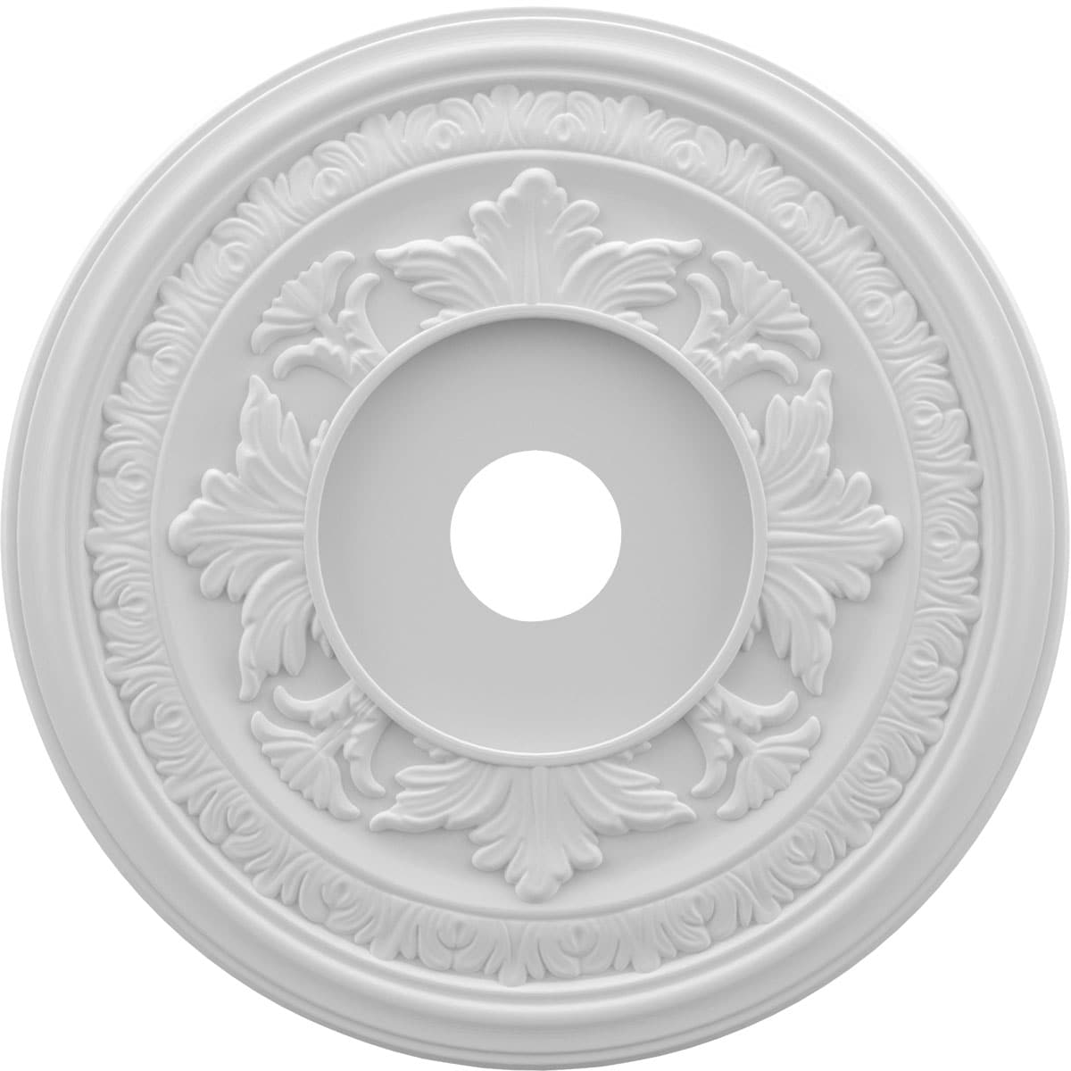 Ekena Millwork CMP22BA Baltimore Thermoformed 22-in W x 22-in L Architectural White PVC Ceiling Medallion