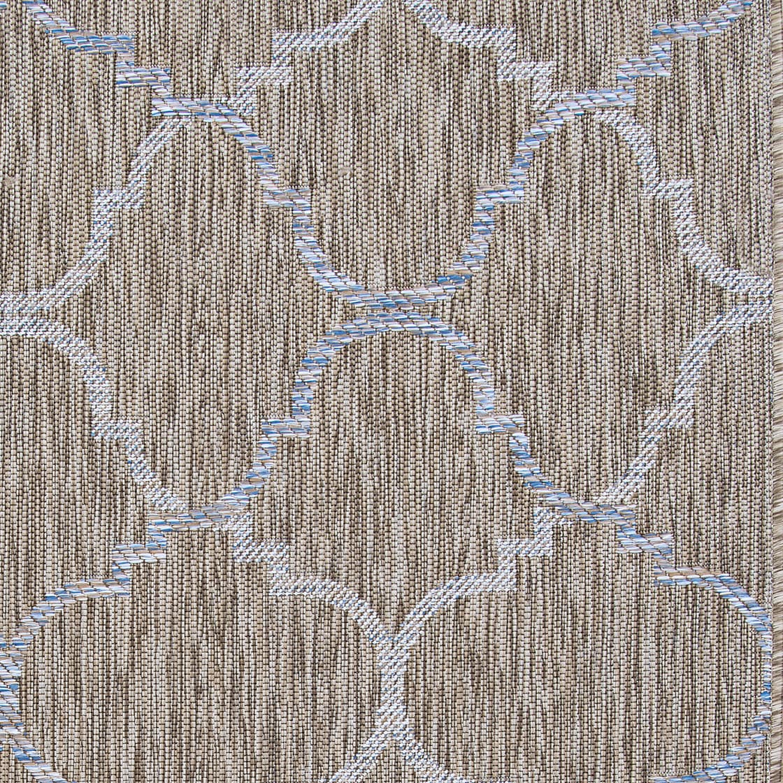 Charm Collection Sand-Ivory Flat Woven Runner Rug 2'2" x 7'6"