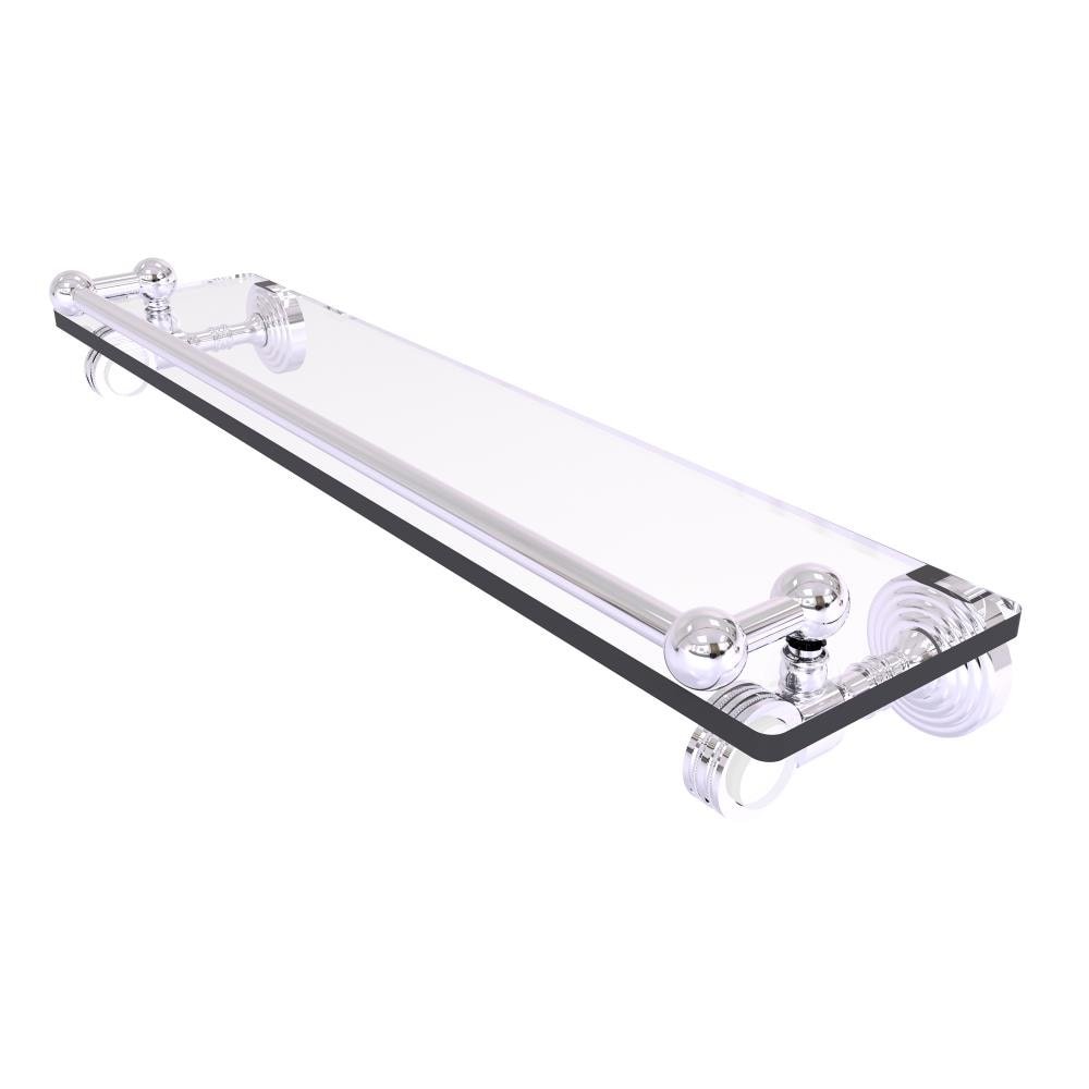 Allied Brass PG-1D-22-GAL-PC Pacific Grove Polished Chrome Wall mount Bathroom Shelf ( 22-in x 3.5-in x 5-in )