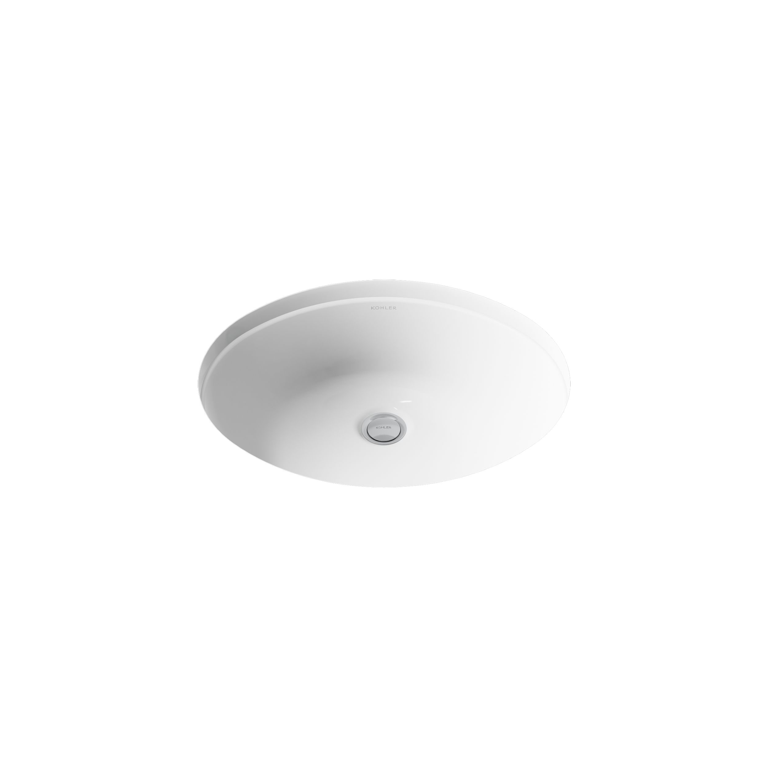 KOHLER Caxton Vitreous China 14-in Undermount Oval Transitional