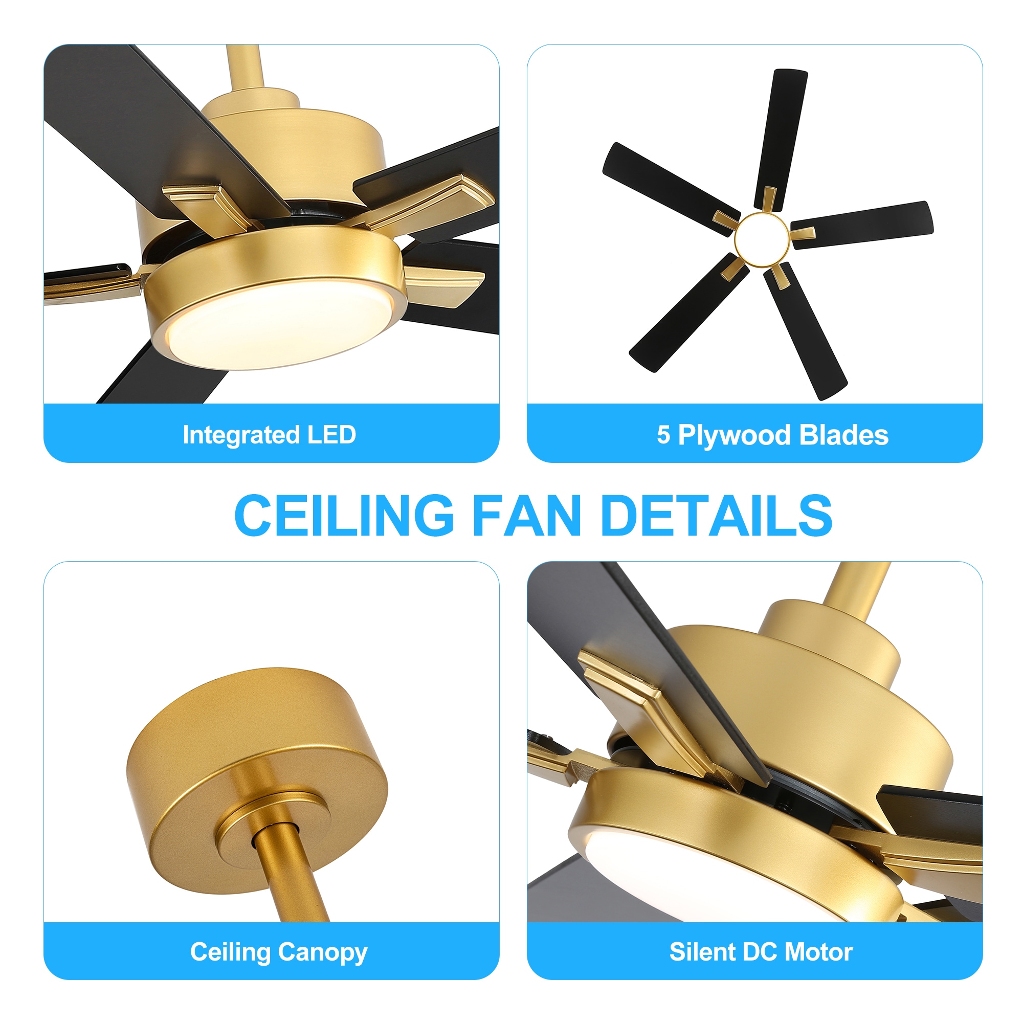Breezary 24024-GD Ceiling-Fans - View #13