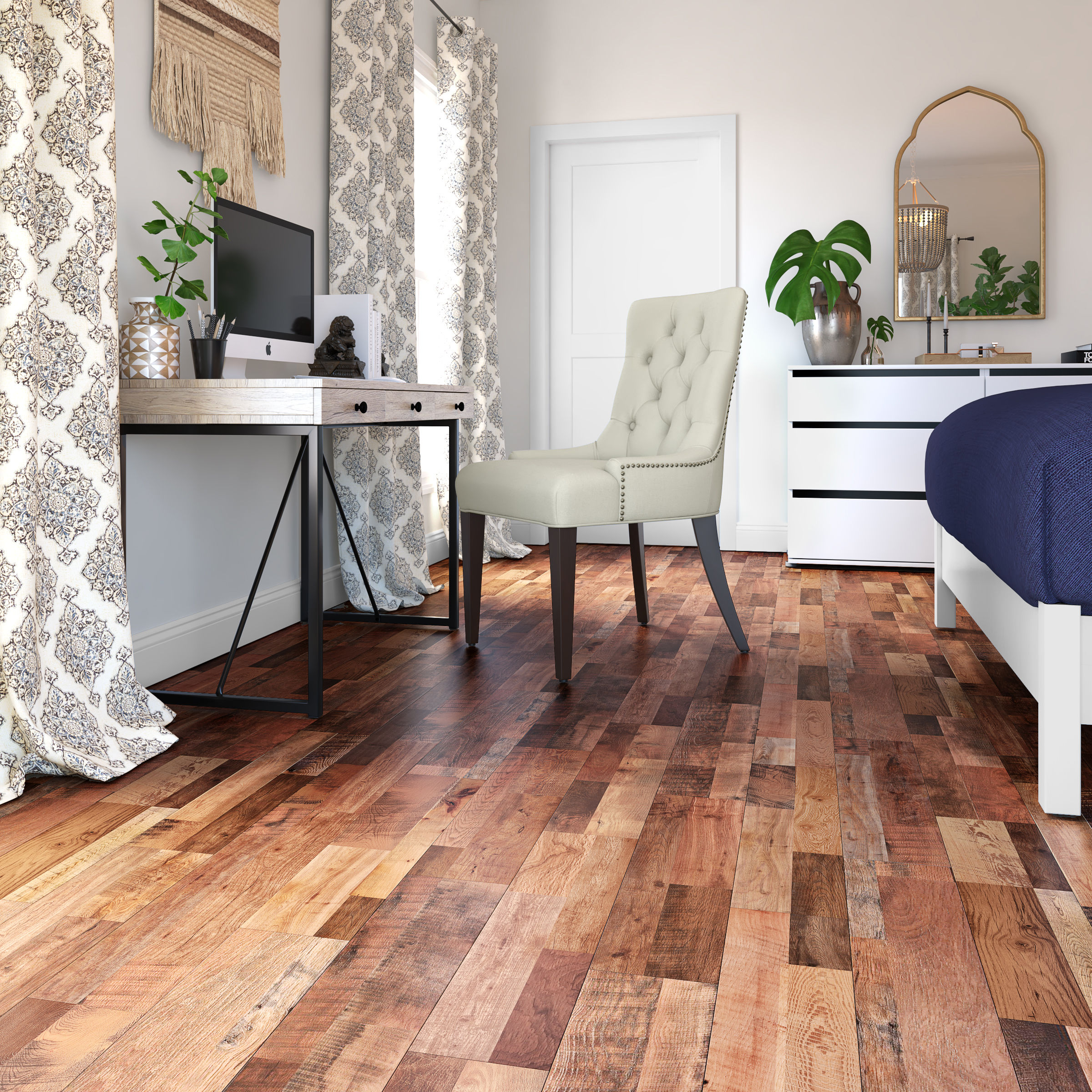 Padded laminate clearance flooring