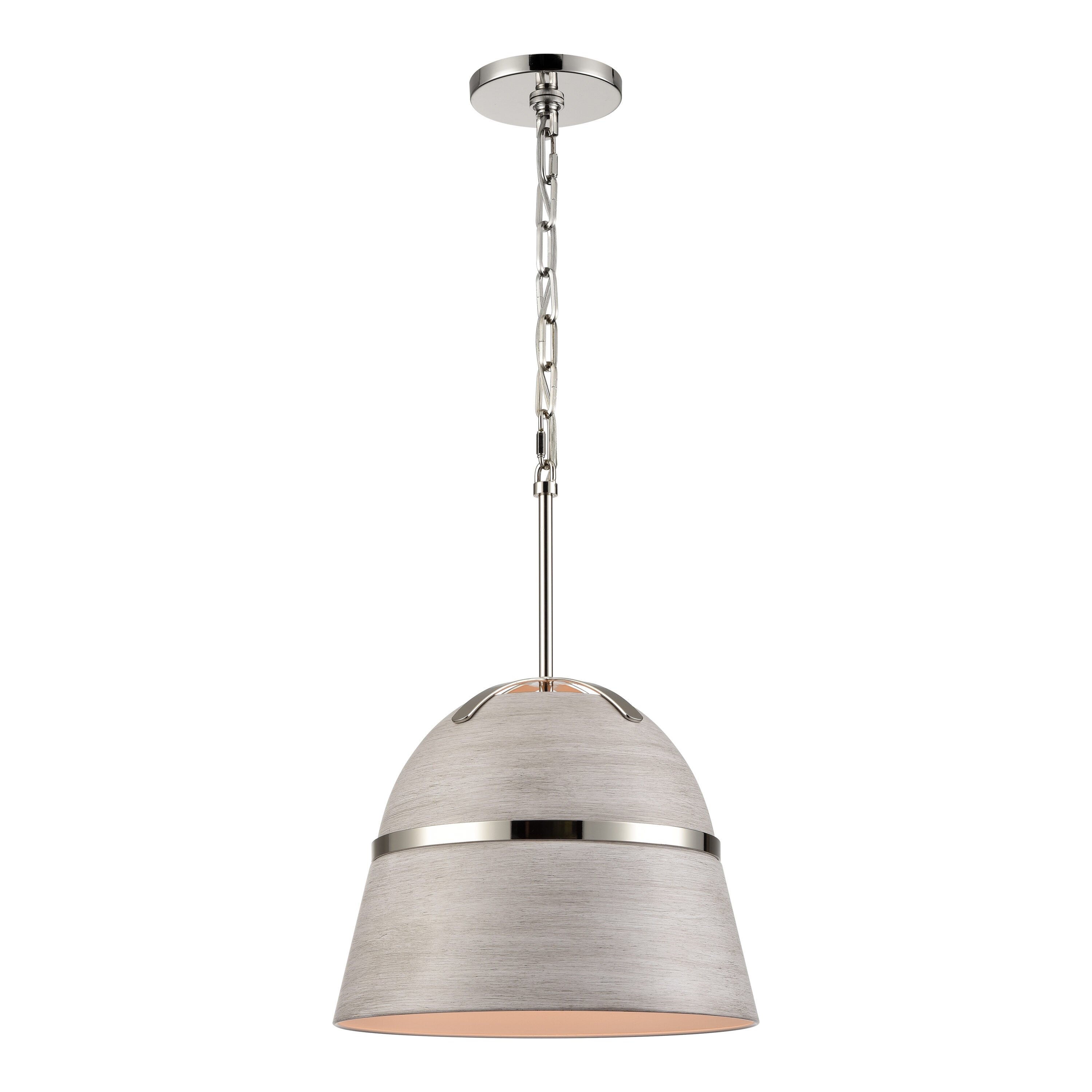 Westmore by ELK Lighting LW-202302010105 Dogwood Polished Nickel Transitional Dome Medium Hanging Pendant light