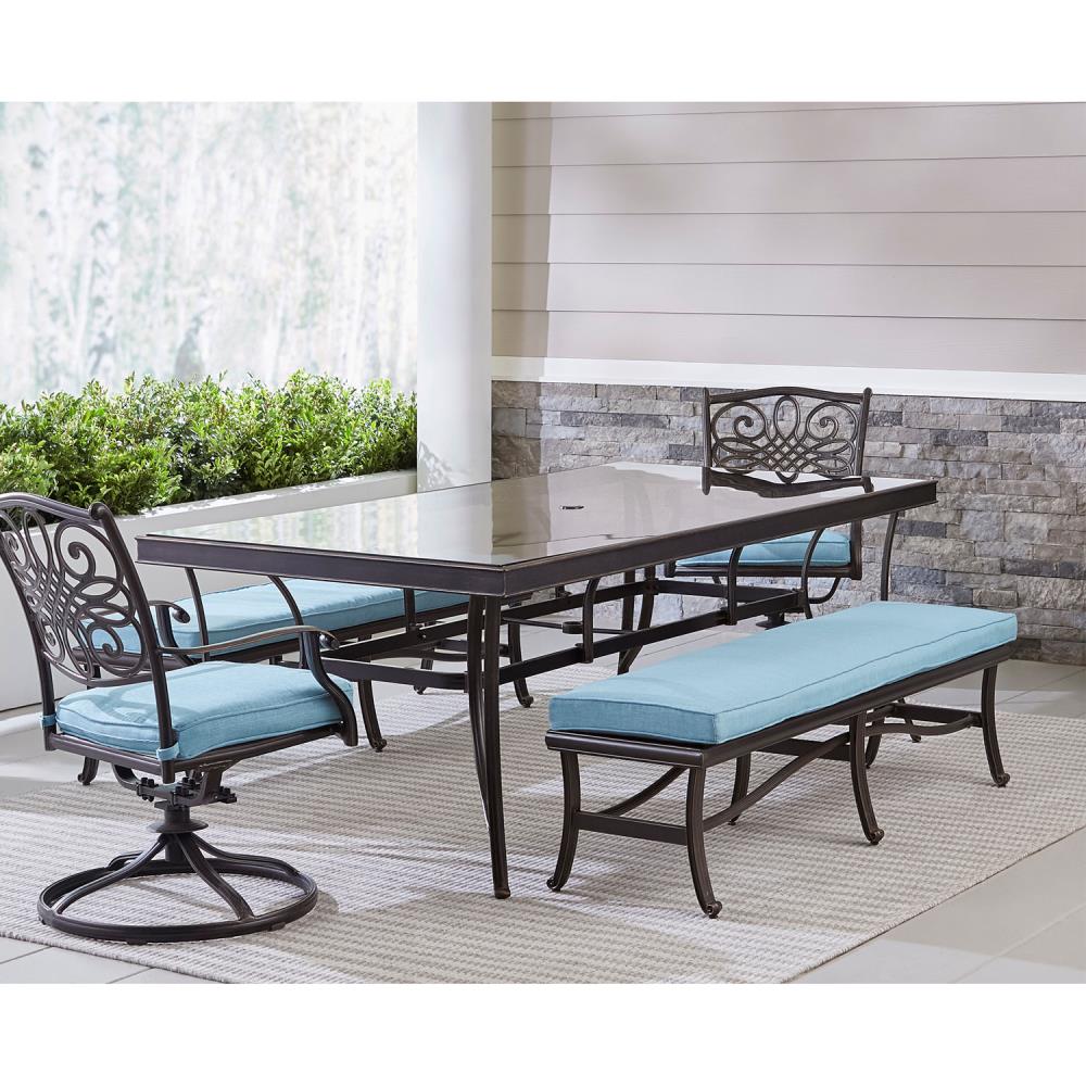 Hanover TRADDN5PCSW2GBN-BLU Patio-Dining-Sets - View #11