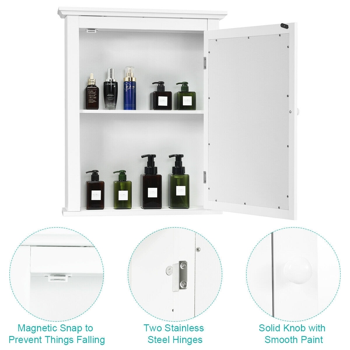 WELLFOR HW-HWY-59321WH Bathroom-Medicine-Cabinets - View #4