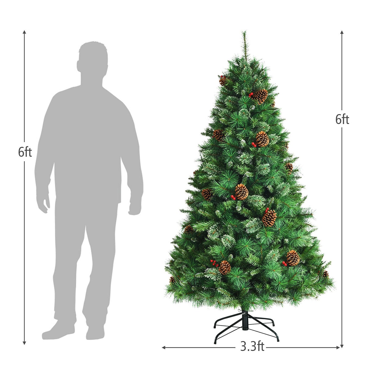 WELLFOR CM-HJY-23528US Artificial-Christmas-Trees - View #10