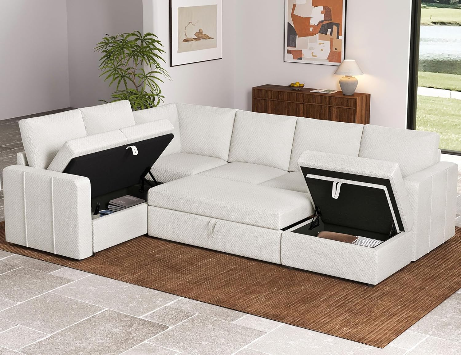 Belffin BF096C-AB3CDE-WHITE futons - View #3