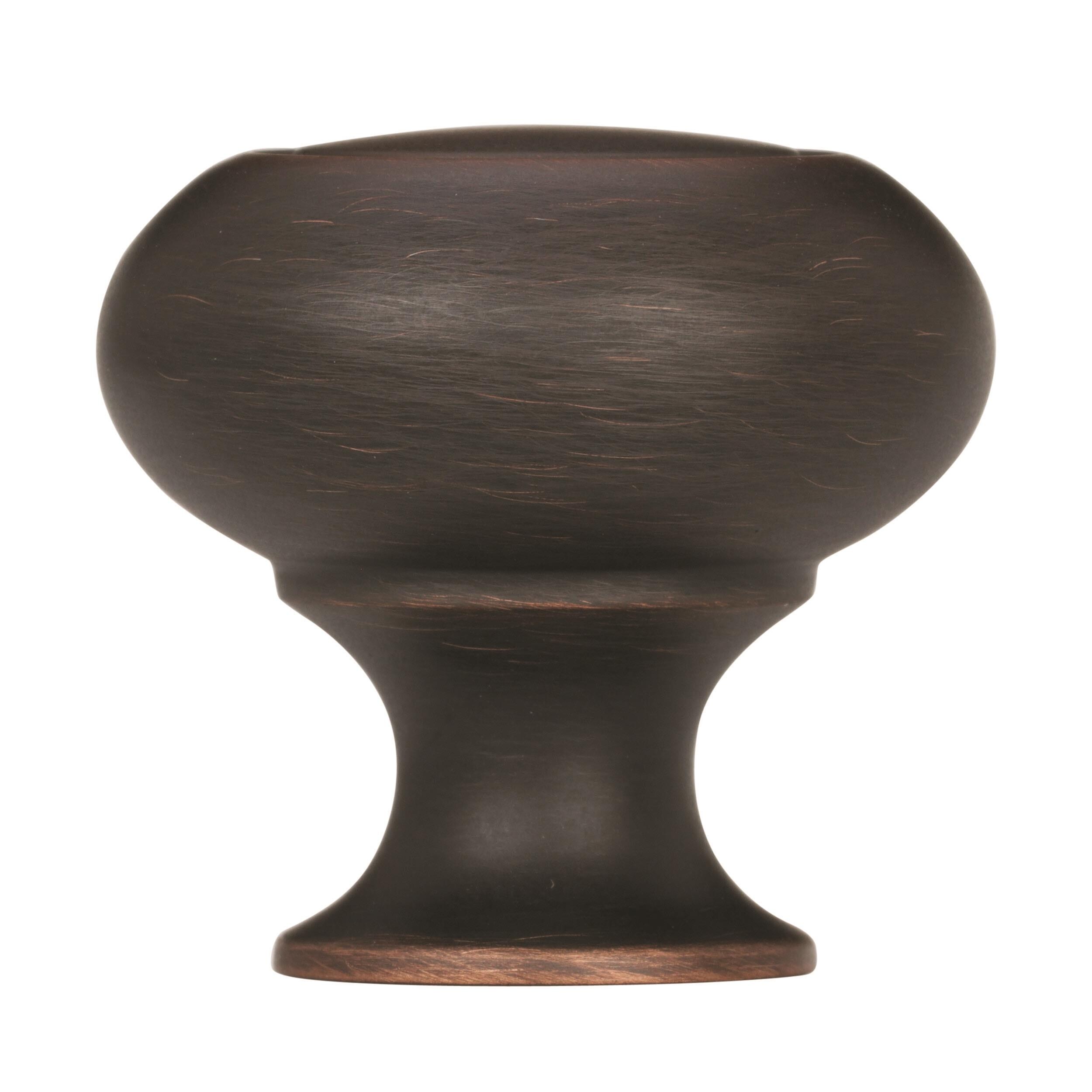 Oil-Rubbed Bronze Round Cabinet Knob with Mounting Hardware