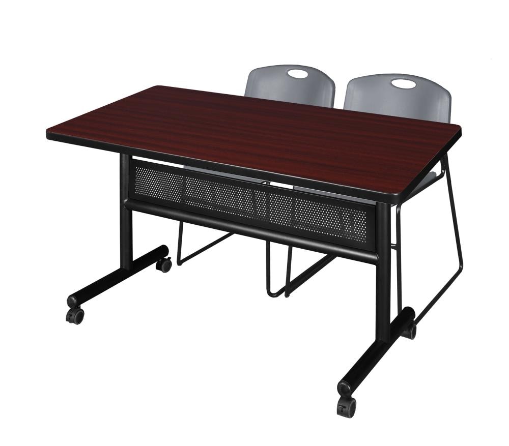 Regency MKFTM4830MH44GY Training Brown 4-Person Training Table (48-in W x 29-in H)