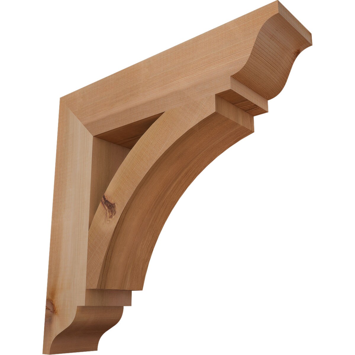 Ekena Millwork BKT04X18X18THR01SWR Thorton traditional smooth 3-1/2-in x 18-in x 18-in Western red cedar Brown Wood Standard bracket