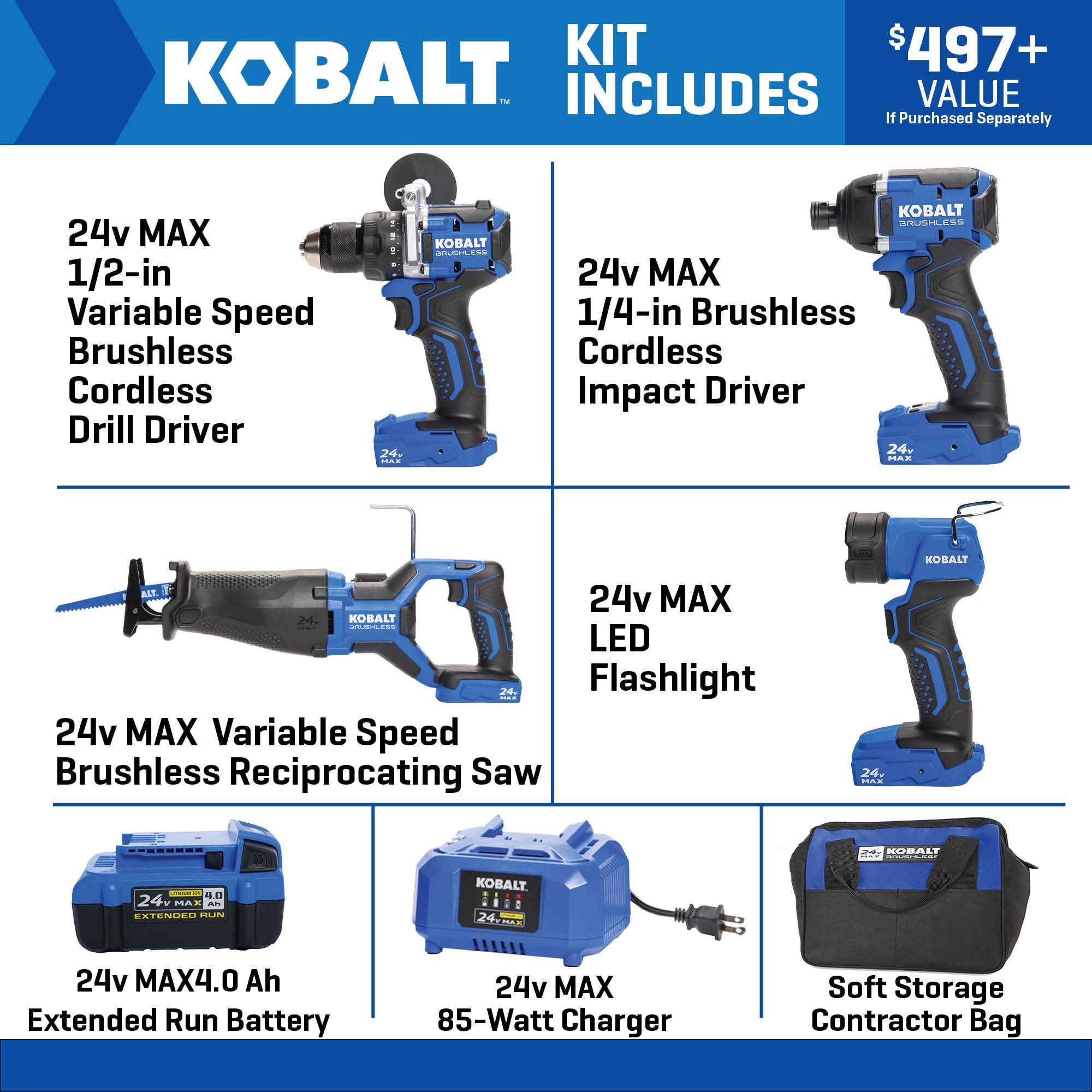 Kobalt KLC 4324A-03 Combo-Kits - View #2