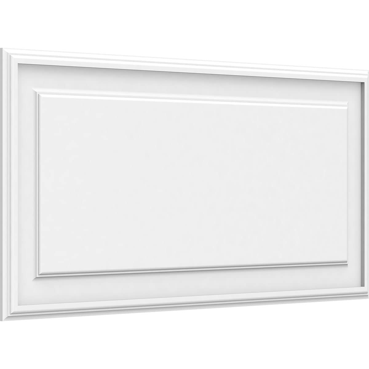 Ekena Millwork WALP38X18X062LEG 38-in x 18-in Smooth Paintable/Stainable White PVC Fretwork Wall Panel (