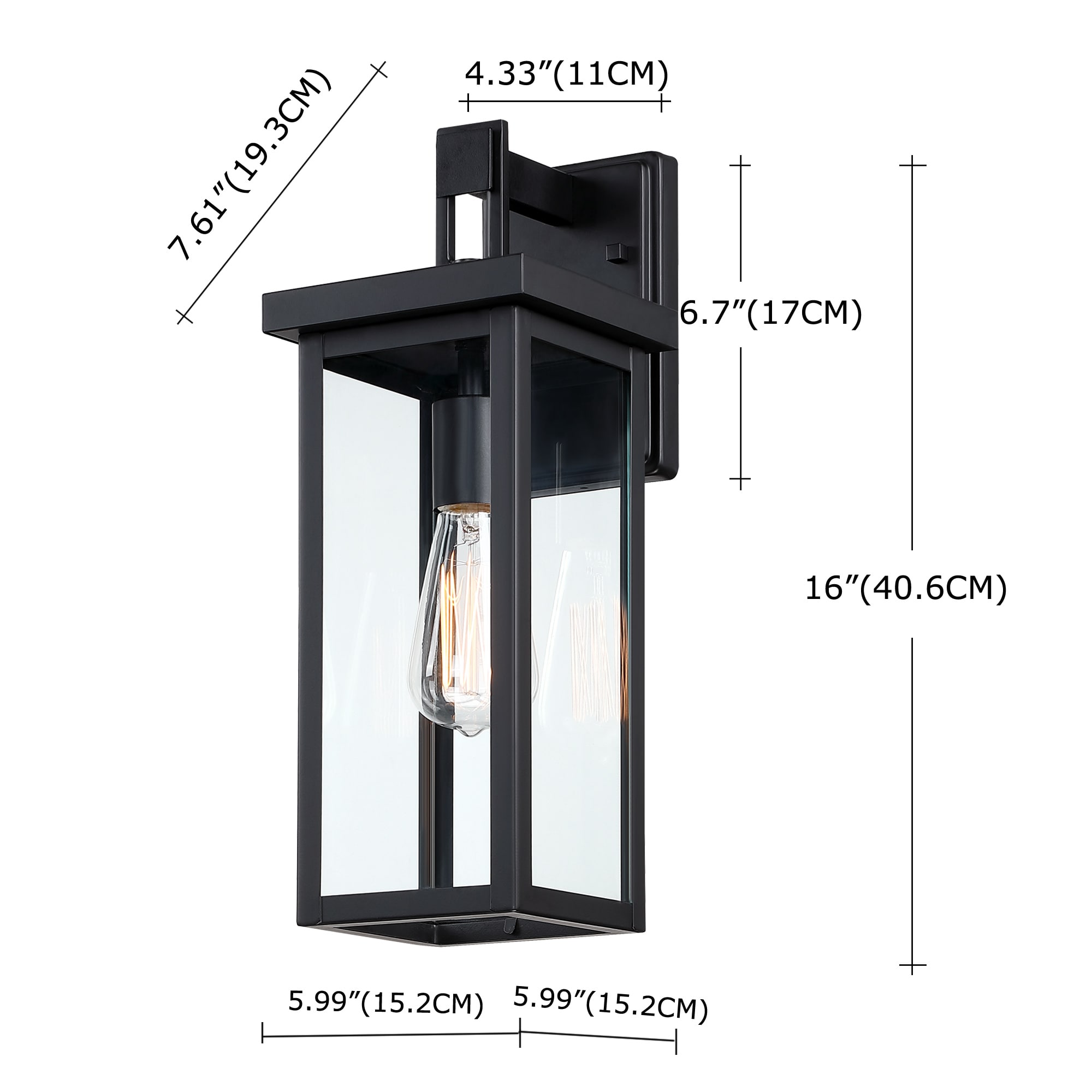 Hukoro F14501-BK Outdoor-Wall-Lighting - View #2