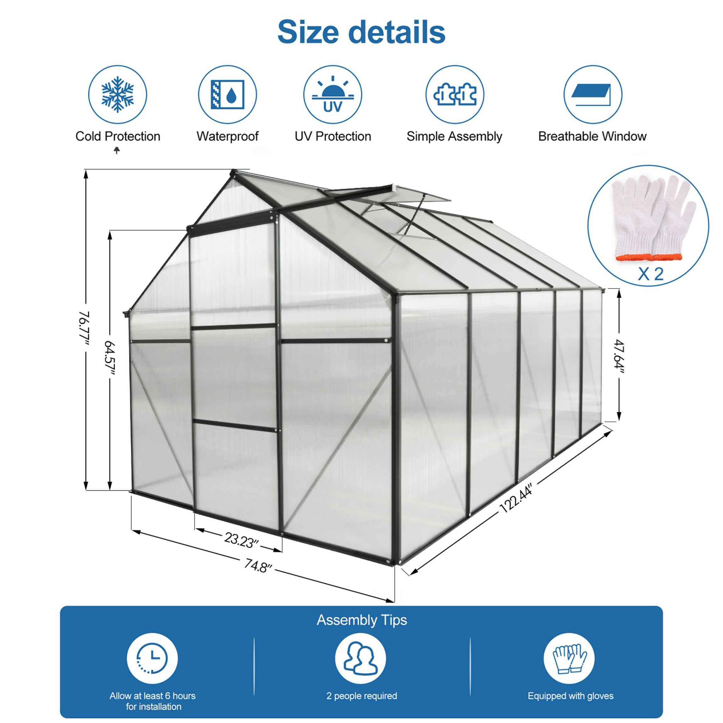 Poinic QURGH-0006S54 greenhouses - View #3