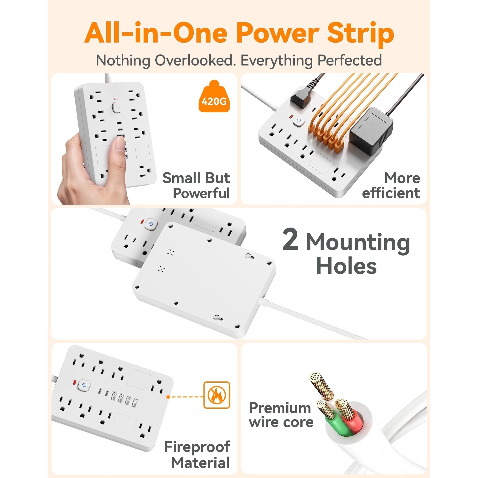OGETFUUR L5LYH72826 Electrical-Power-Strips - View #4