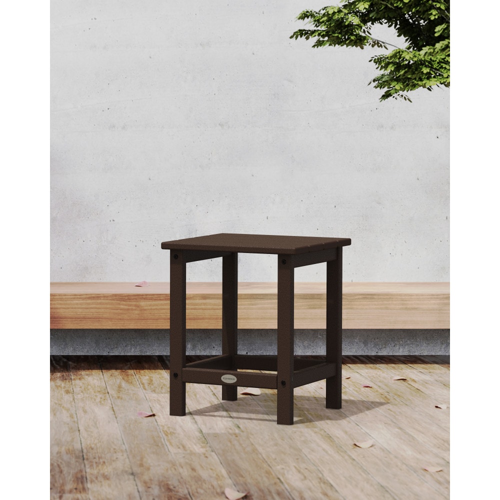 POLYWOOD ECT18MA Long Island Square Outdoor End Table 14.75-in W x 15-in L