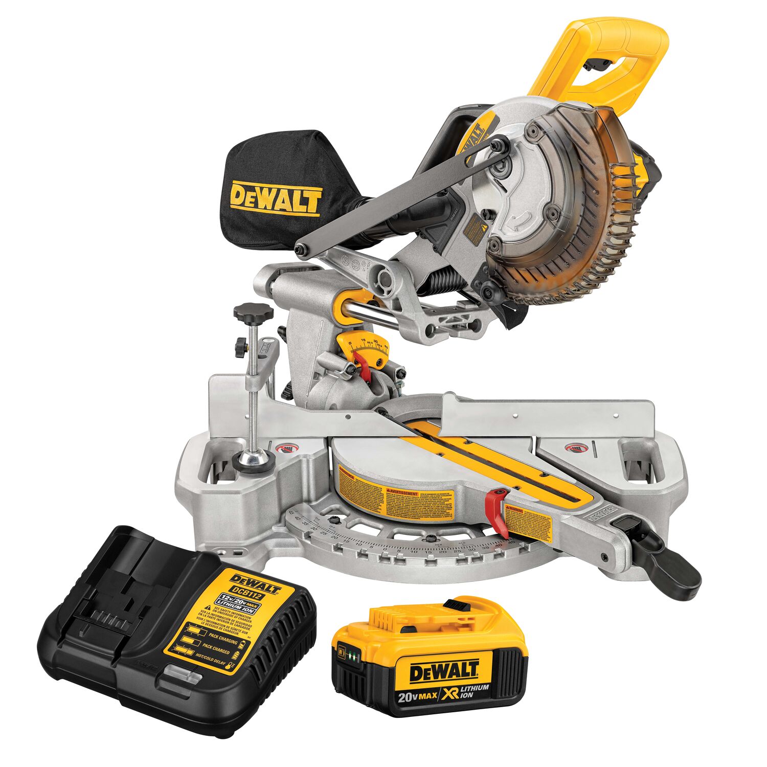 DEWALT 7-1/4-in 20-volt Max Single Bevel Sliding Compound Cordless Miter Saw (Battery and Charger Included) DCS361M1 Sansujyuku sansujyuku.com