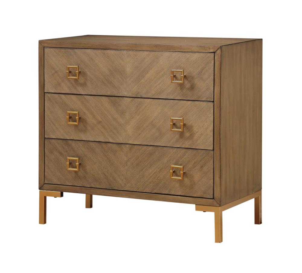 DUNBAR 3 Drawer Dresser (Brown Espresso)