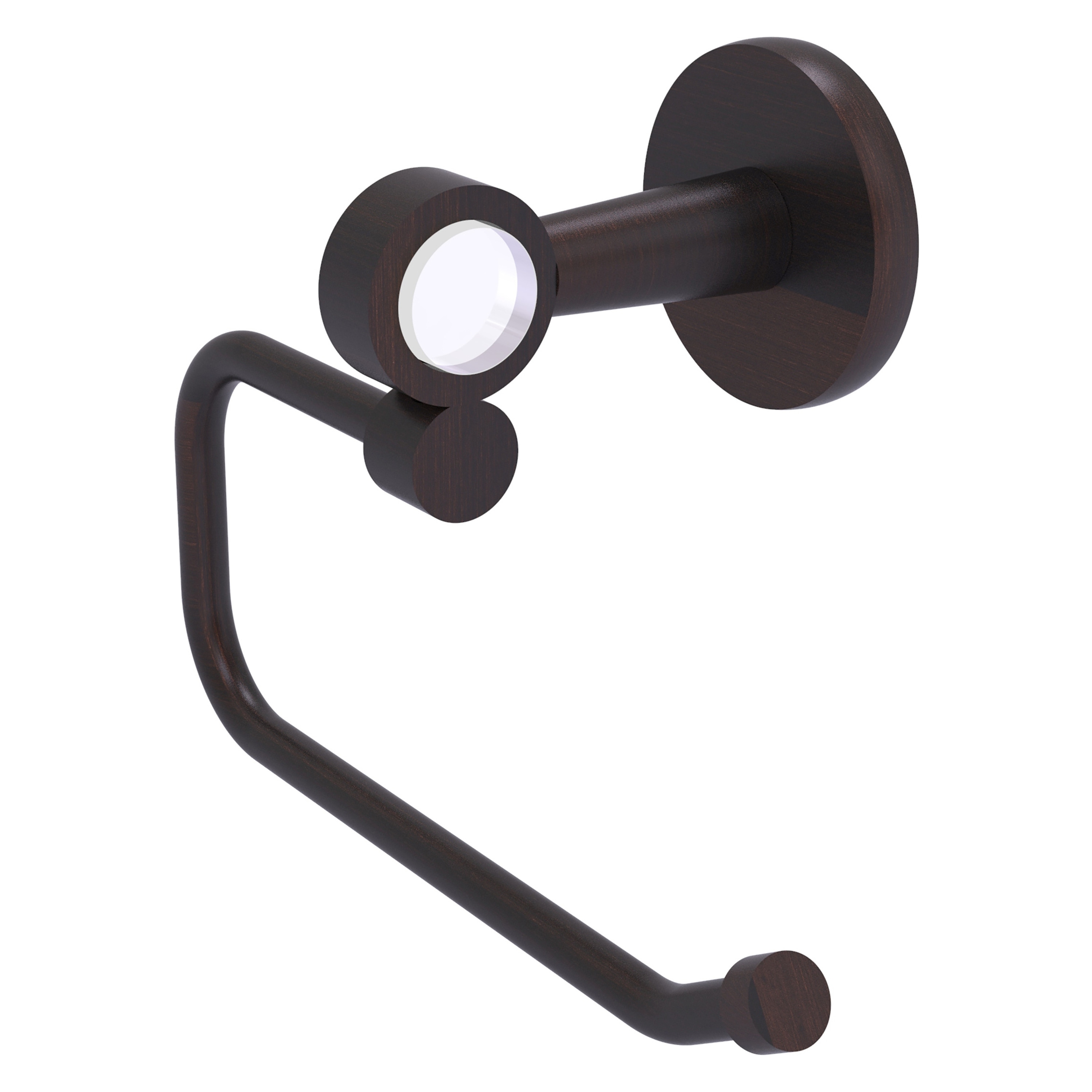 Allied Brass CV-24E-VB Clearview Venetian Bronze Wall mount Single post Toilet Paper Holder 1 -Rolls with Storage