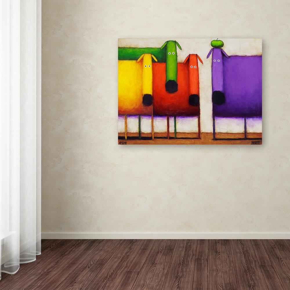 Trademark Fine Art ALI16667-C2432GG Framed 24-in H x 32-in W Animals Print on Canvas Daniel Patrick Kessler Multicolor Framed 24-Inches H x 32-Inches W Animals Canvas Print